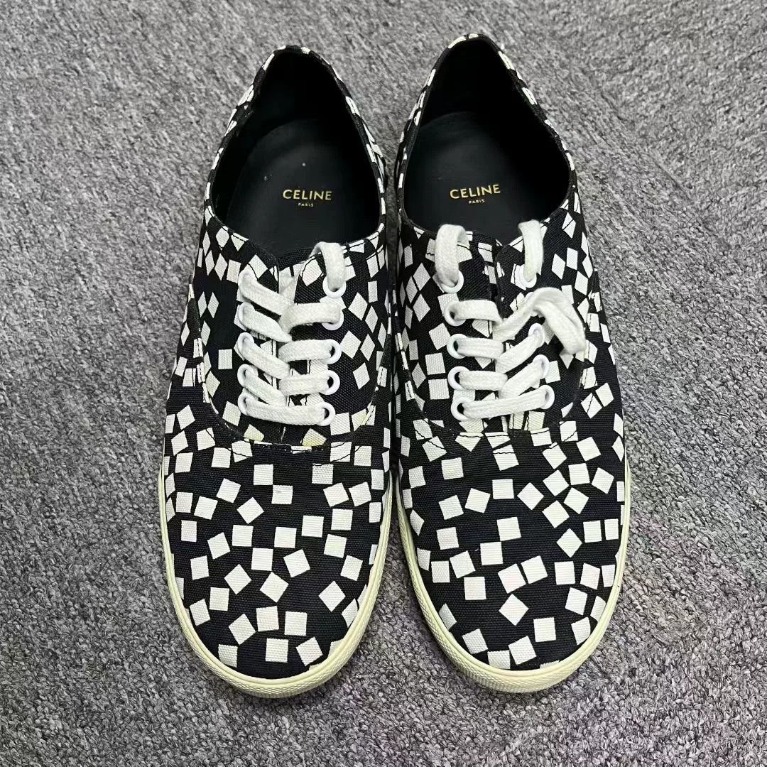 Celine Celine Checkerboard Canvas Low-Top Sneakers 42 Size US 9 / EU 42 - 3 Thumbnail