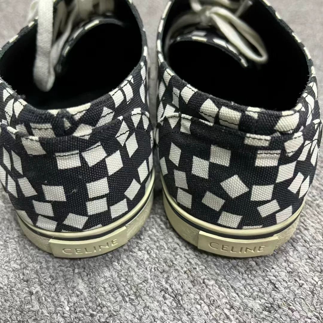 Celine Celine Checkerboard Canvas Low-Top Sneakers 42 Size US 9 / EU 42 - 4 Thumbnail