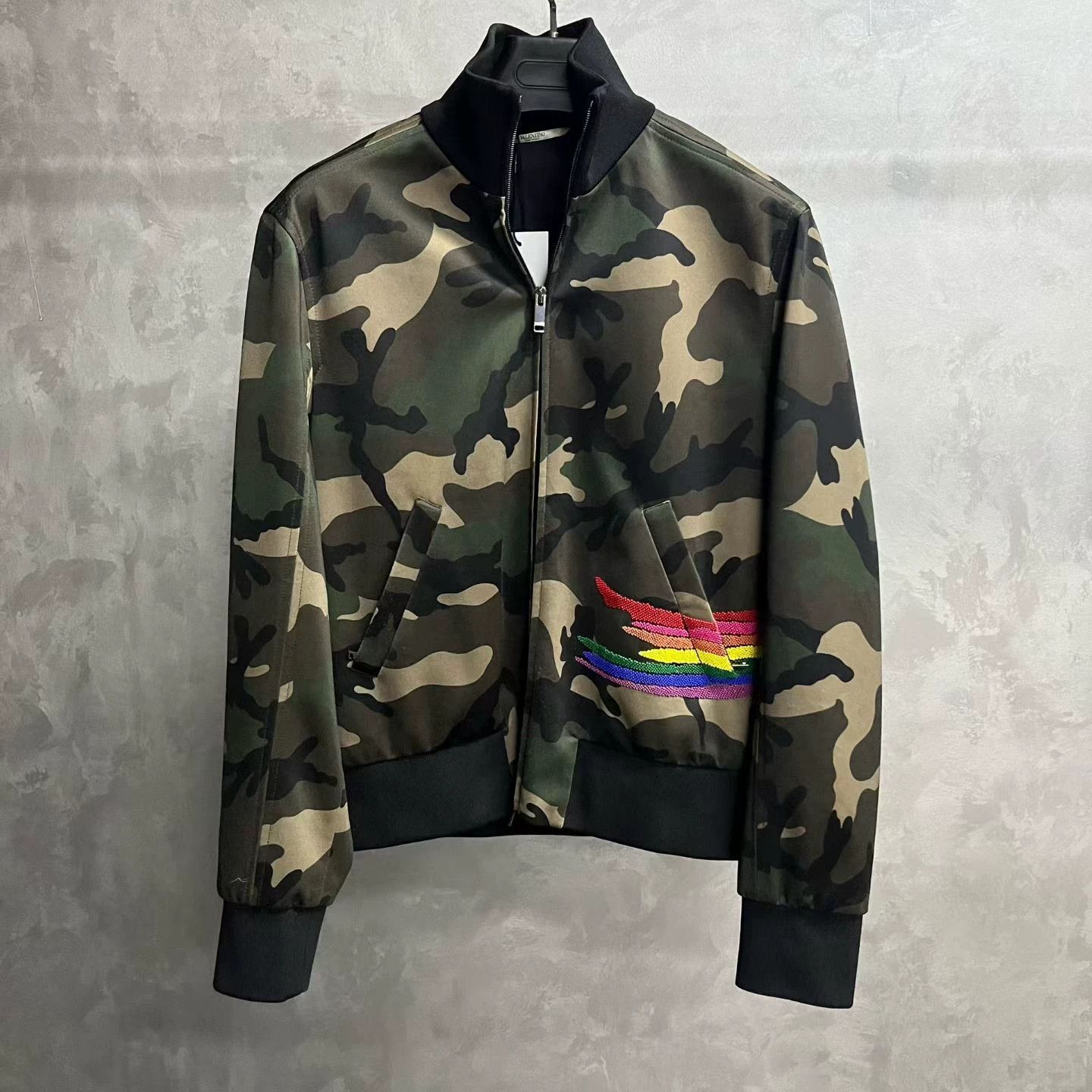 Valentino Valentino Camo Rainbow Beaded Zip Jacket Size 46 Size US S / EU 44-46 / 1 - 2 Thumbnail