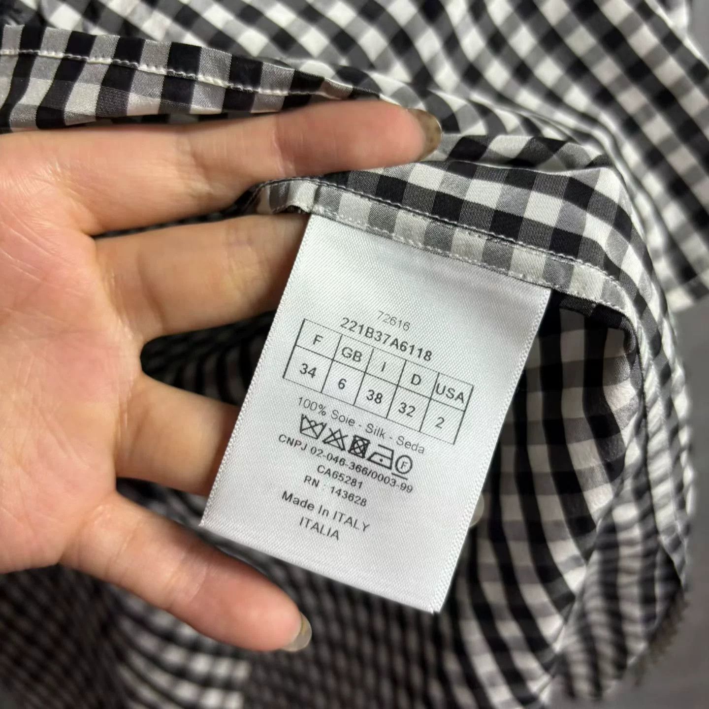 Dior Dior Gingham Silk Blouse 34 Size XS / US 0-2 / IT 36-38 - 4 Thumbnail