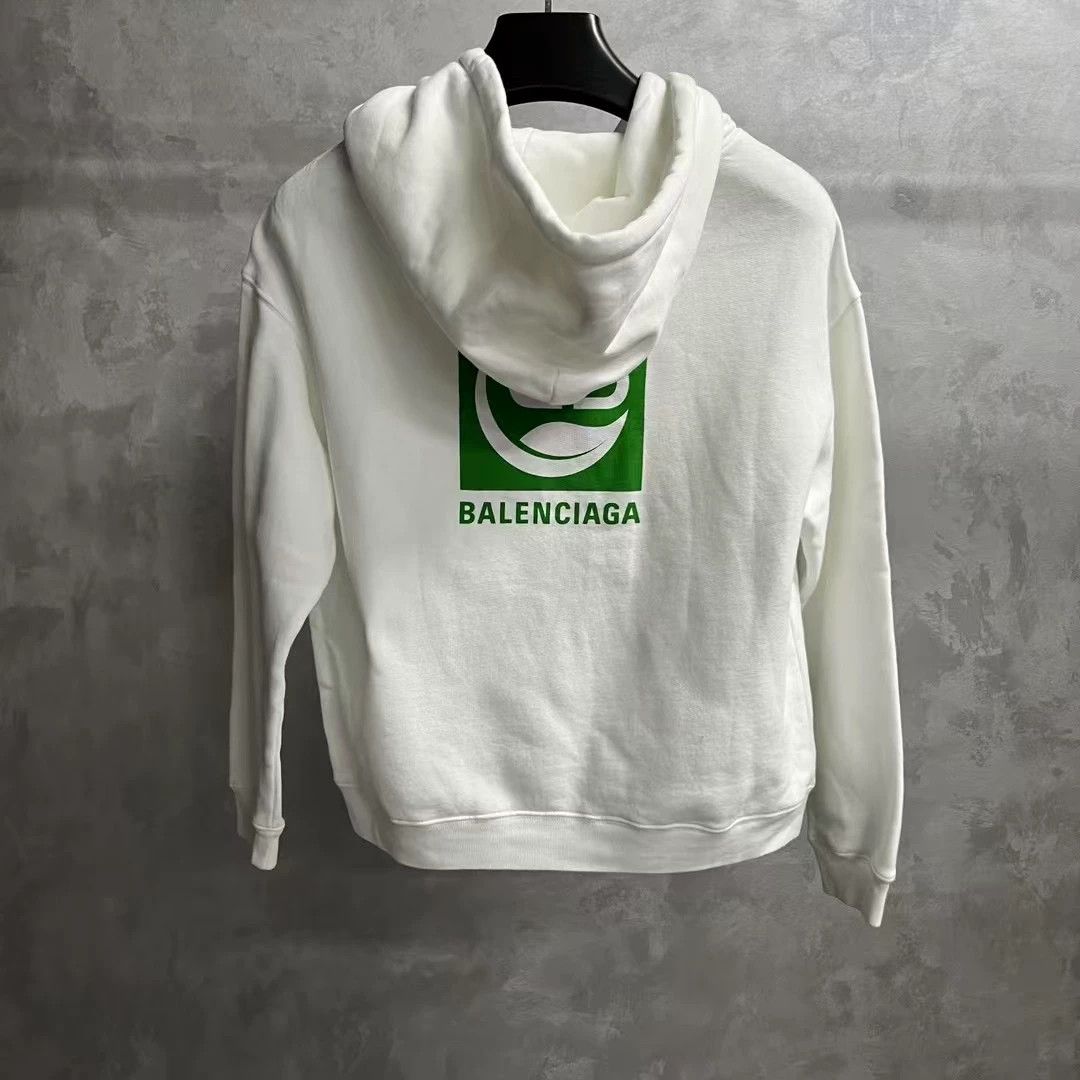 Balenciaga Balenciaga Eco BB Logo Hoodie White Size M Size US M / EU 48-50 / 2 - 6 Thumbnail