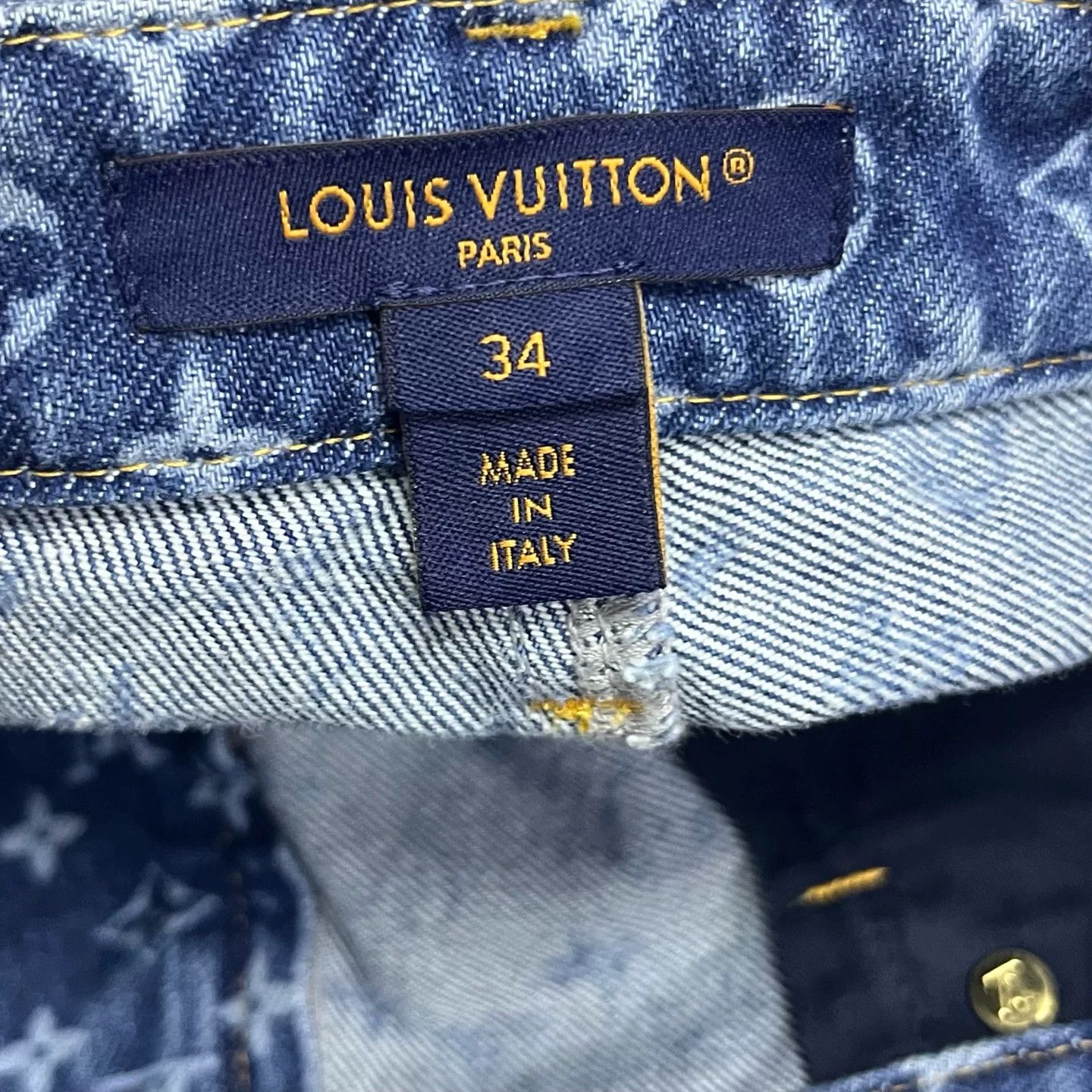 Louis Vuitton Louis Vuitton Monogram Jacquard Jeans 34 Size 25" / US 0 / IT 36 - 4 Thumbnail