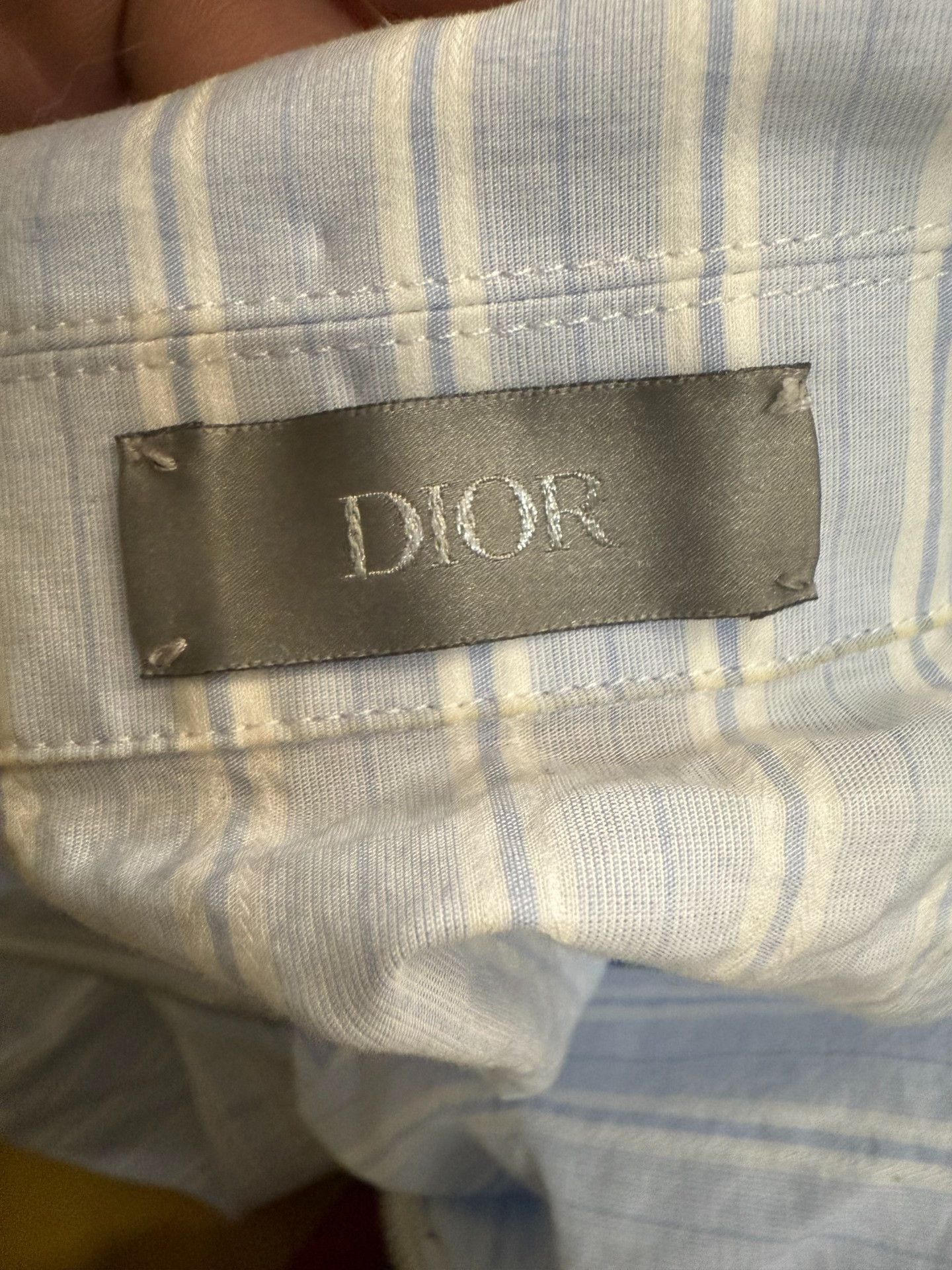 Dior Dior Striped Half-Zip Short Sleeve Shirt Size 50 Size US M / EU 48-50 / 2 - 4 Thumbnail