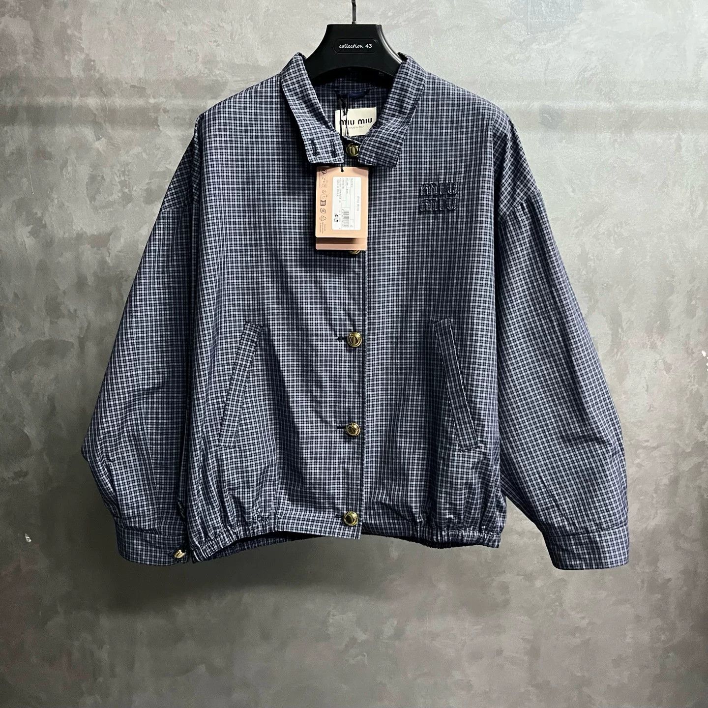 Miu Miu Miu Miu Check Blouson Jacket Size 42 Size M / US 6-8 / IT 42-44 - 2 Thumbnail