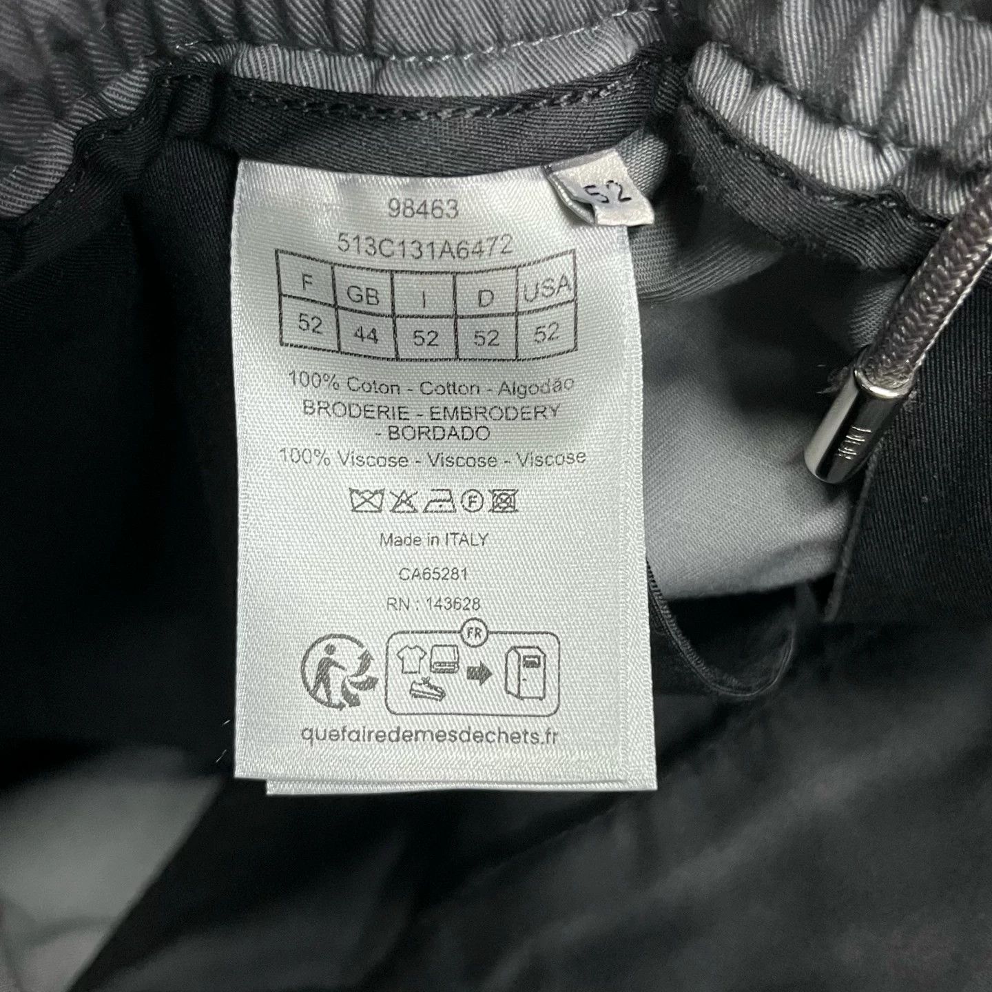 Dior Dior Gray Cotton Casual Pants 52 Size US 36 / EU 52 - 4 Thumbnail