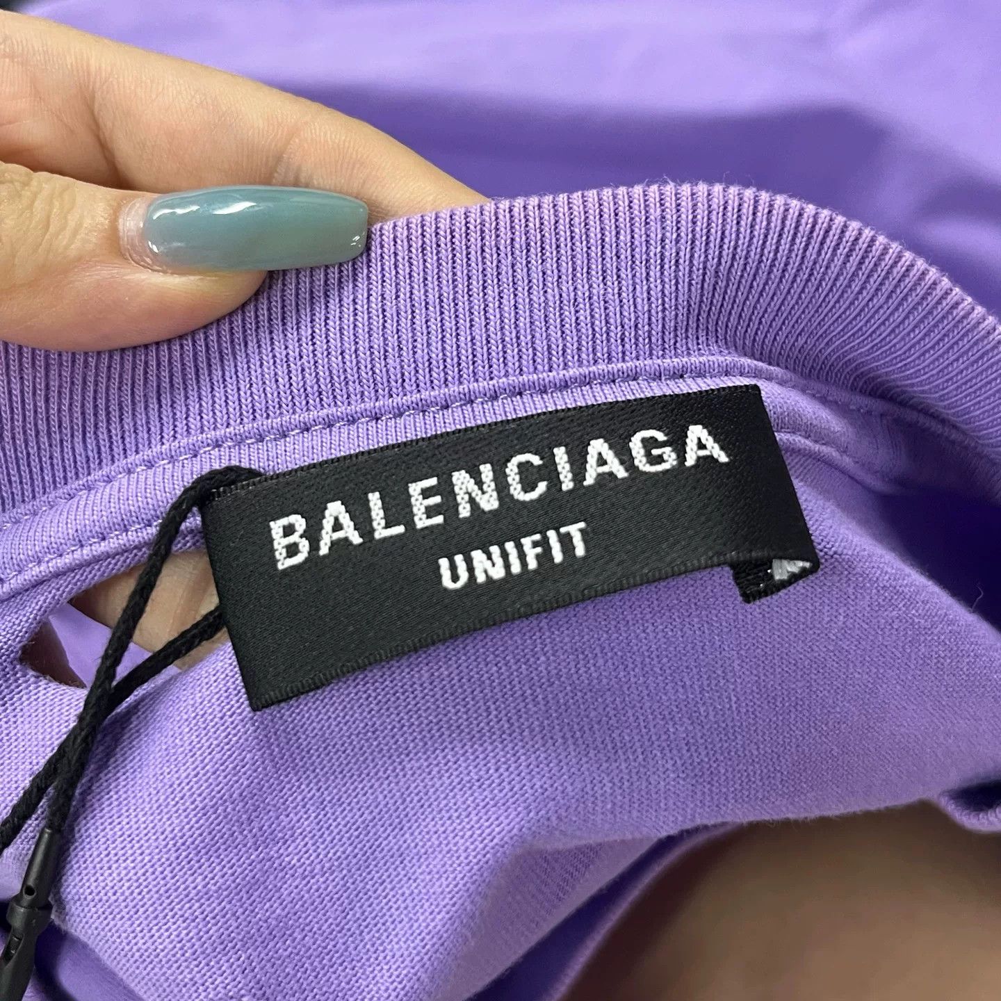 Balenciaga Balenciaga Purple Distressed Logo T-Shirt XS Size US XS / EU 42 / 0 - 7 Thumbnail