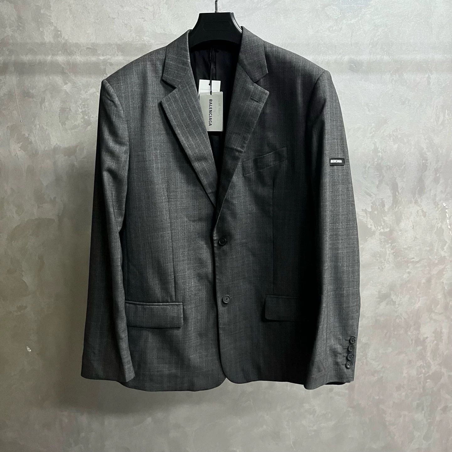 Balenciaga Balenciaga Gray Prince of Wales Blazer Size 36R Size 36R - 2 Thumbnail