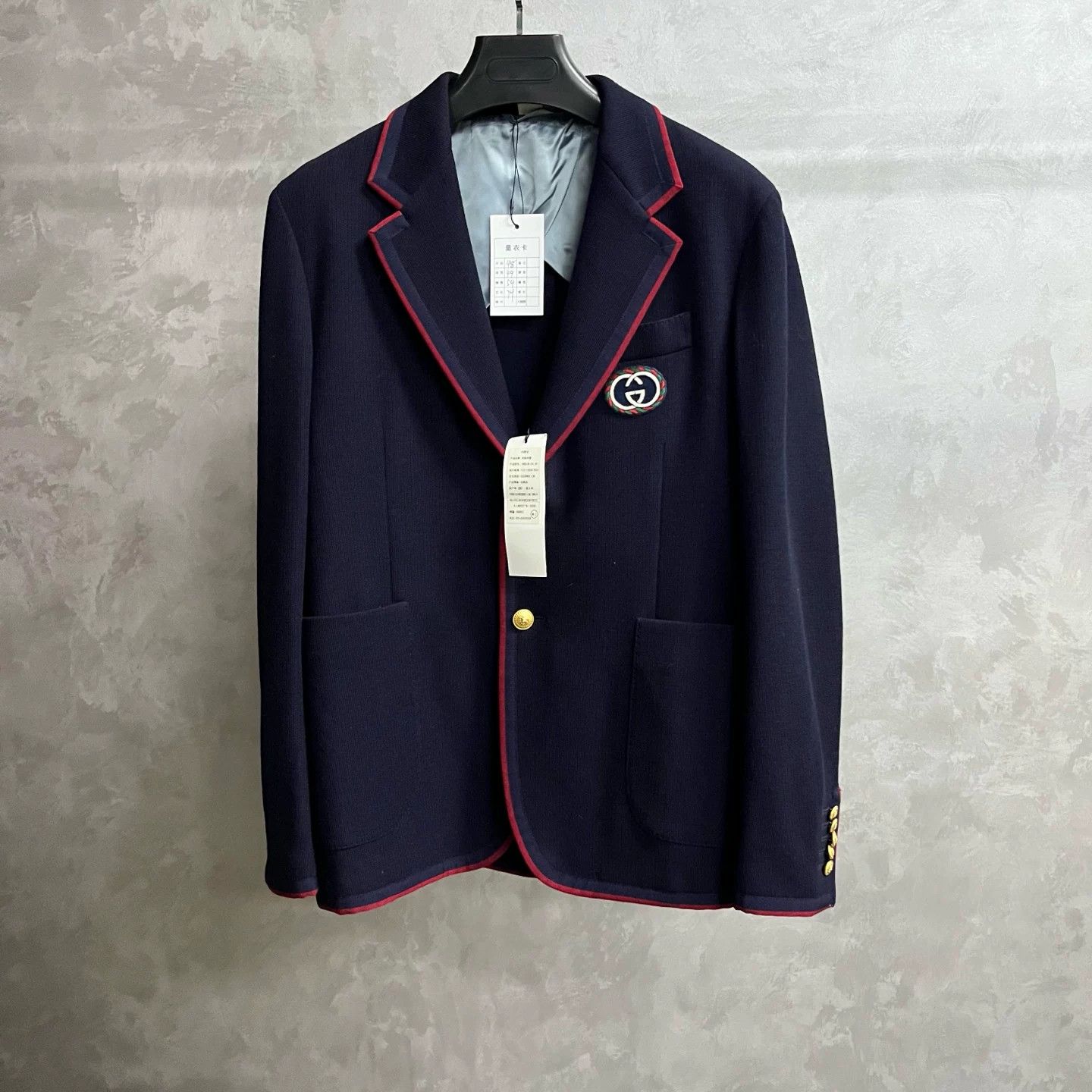 Gucci Gucci Wool Blend Red Trim Blazer 38R Size 38R - 2 Thumbnail