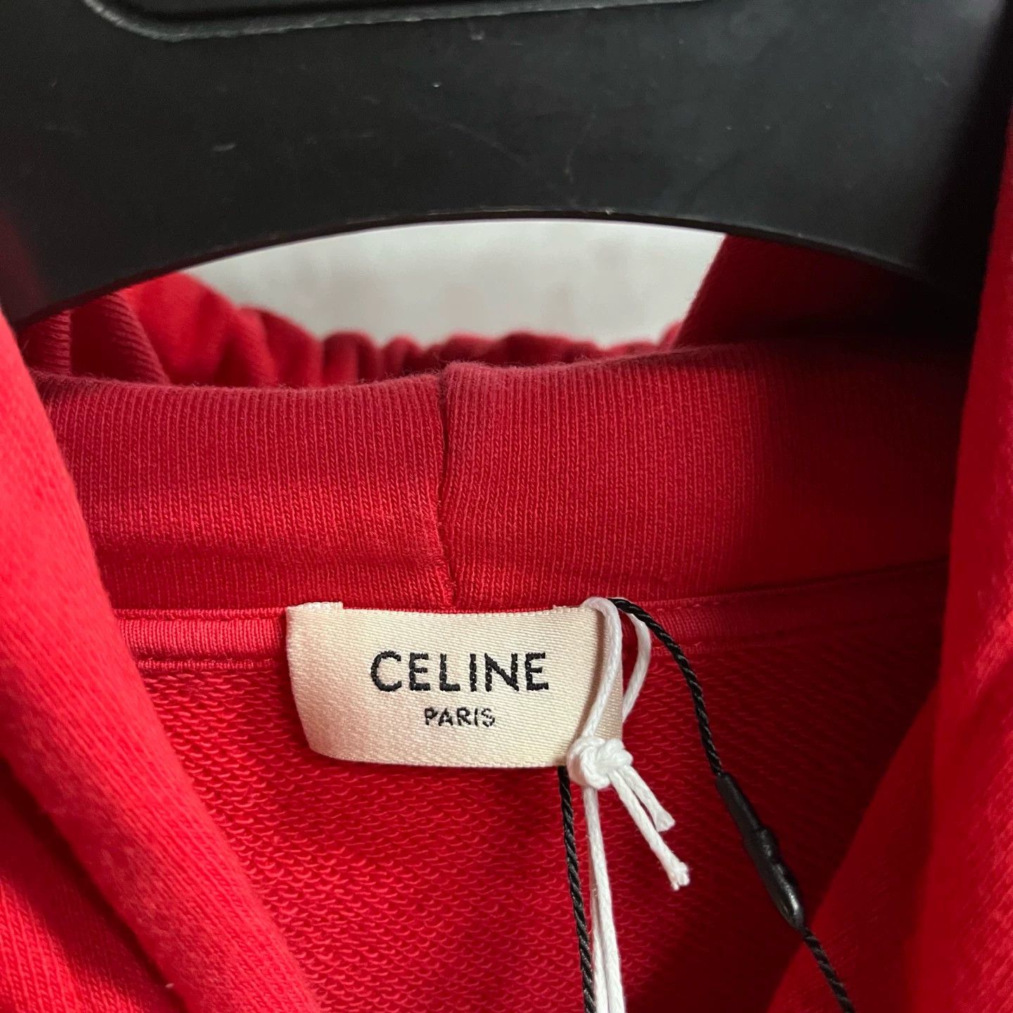 Celine CELINE Red Logo Hoodie Size S Size US S / EU 44-46 / 1 - 5 Thumbnail
