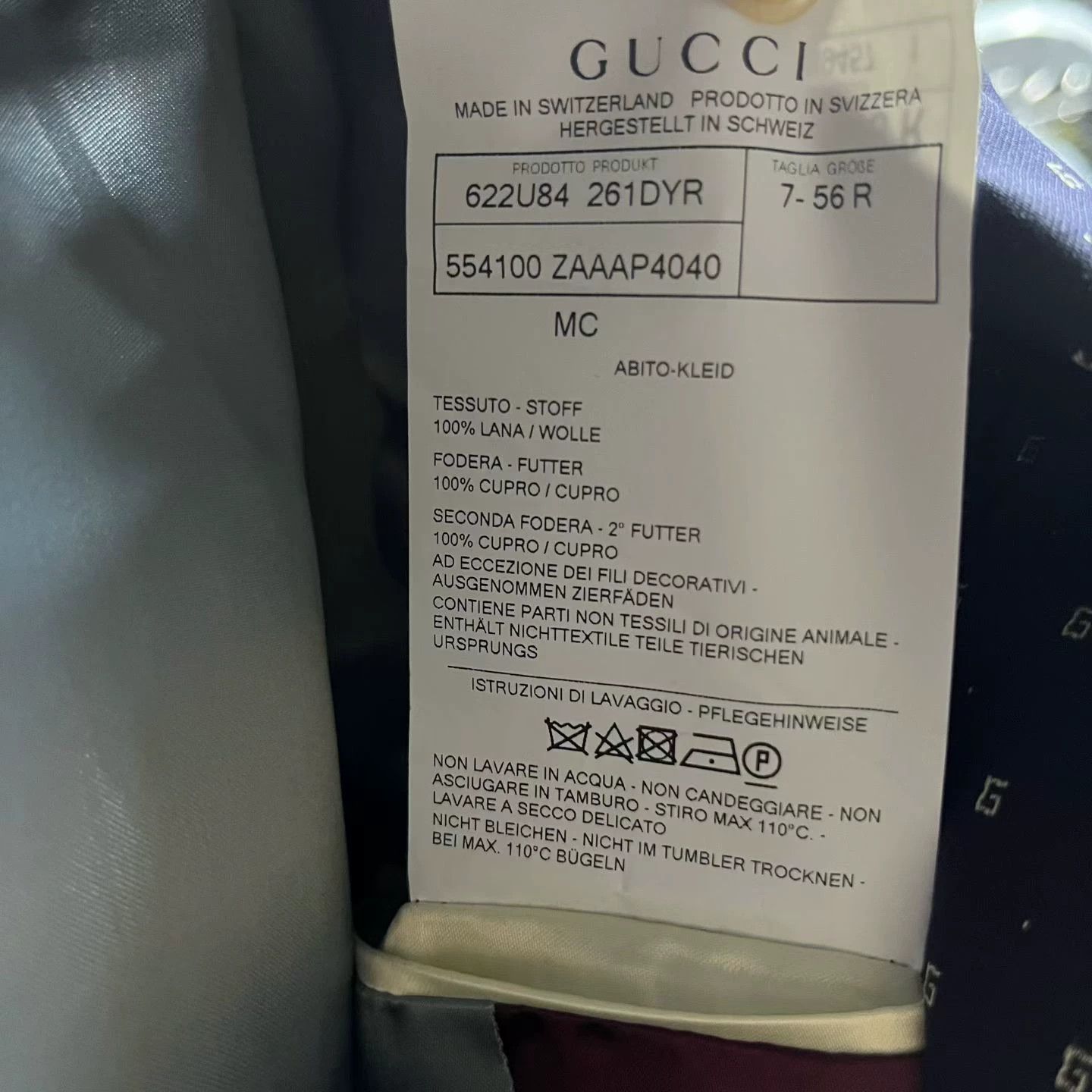 Gucci Gucci G-Dot Logo Print Wool Blazer 46R Size 46R - 4 Thumbnail