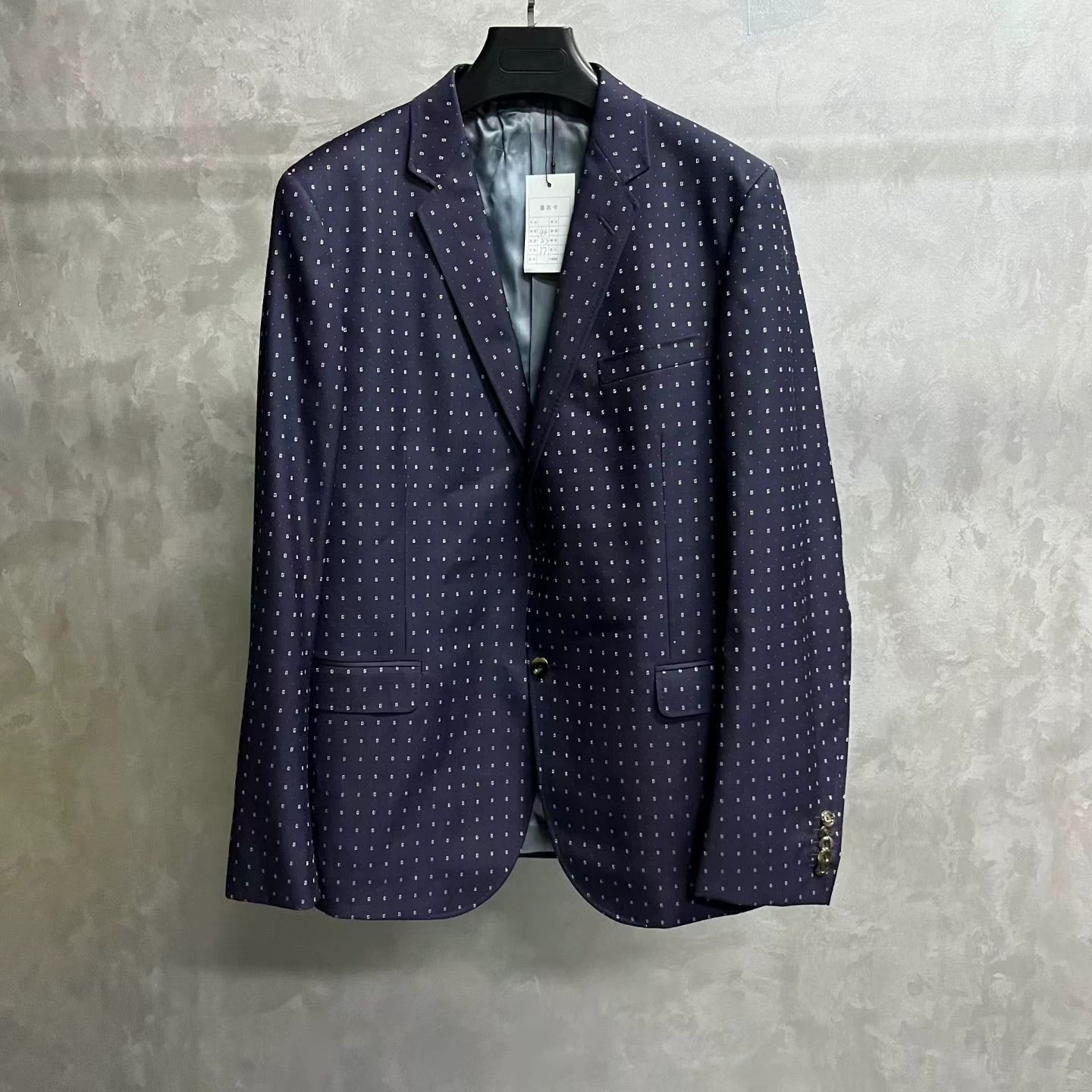 Gucci Gucci G-Dot Logo Print Wool Blazer 46R Size 46R - 2 Thumbnail