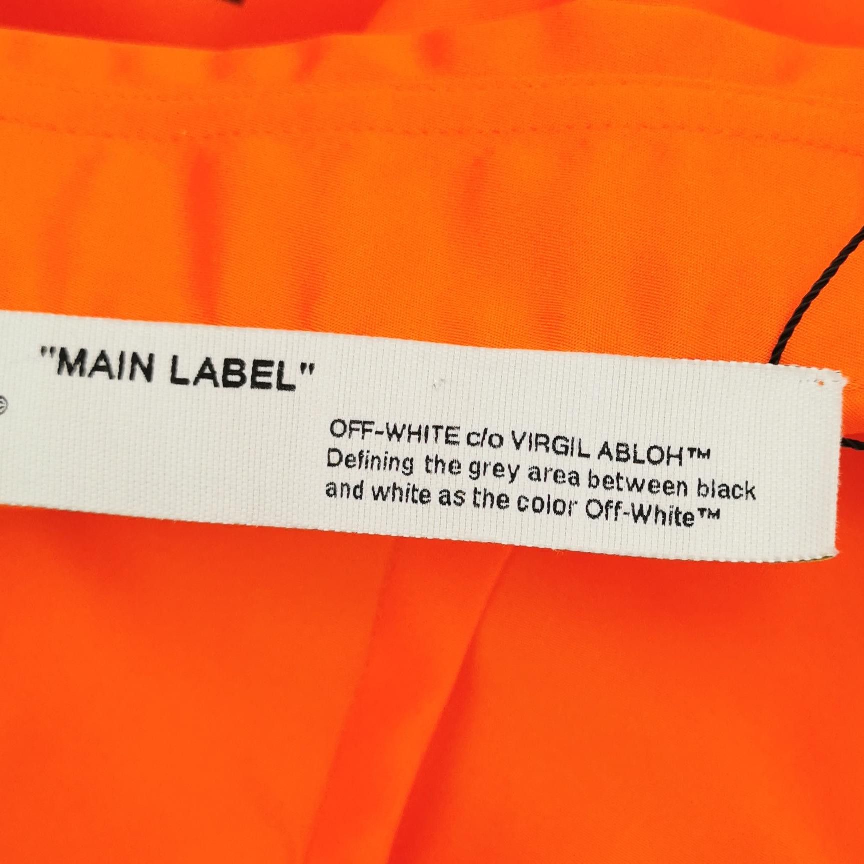Off-White Off-White Pixel Arrow Logo Orange Shirt Size S Size US S / EU 44-46 / 1 - 5 Thumbnail