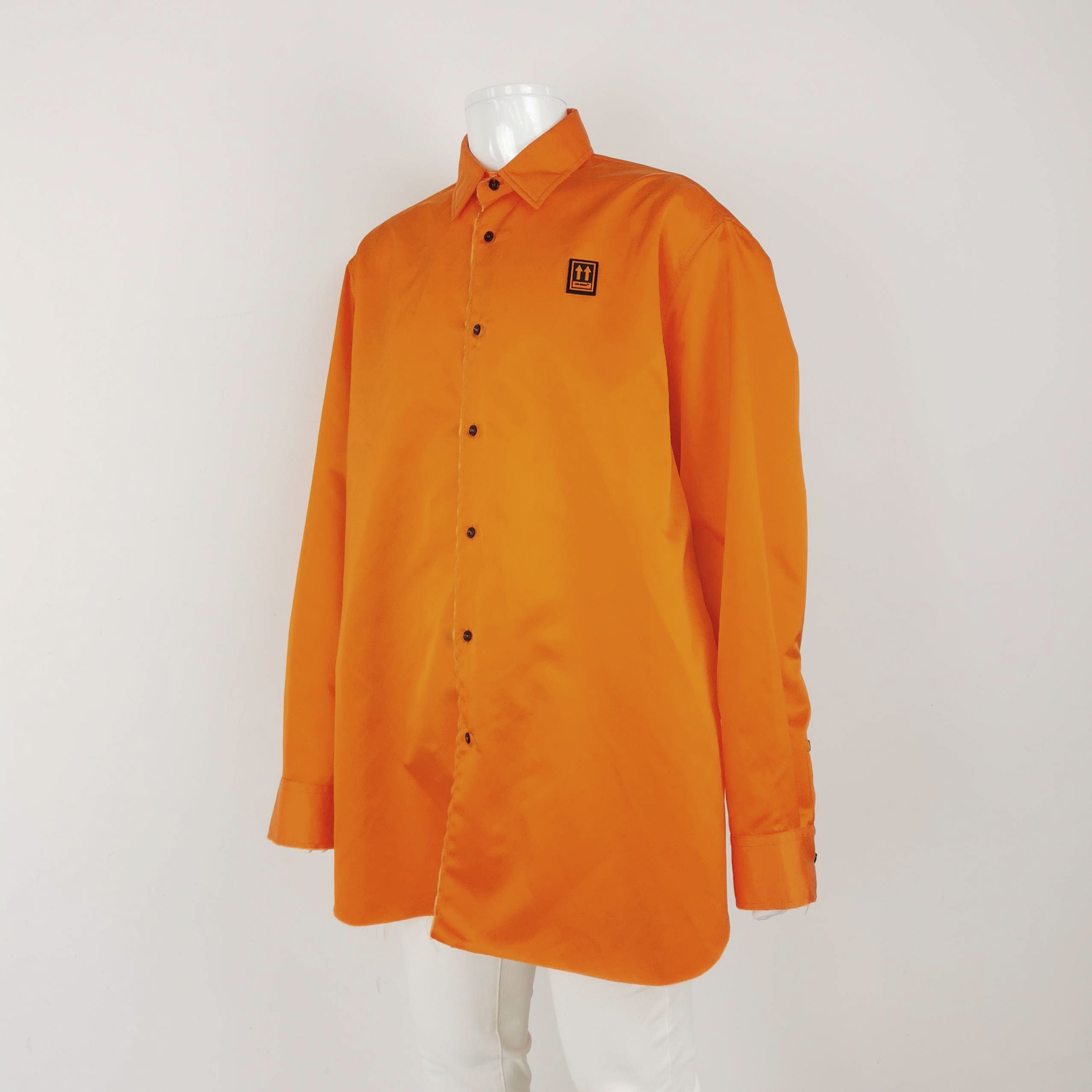Off-White Off-White Pixel Arrow Logo Orange Shirt Size S Size US S / EU 44-46 / 1 - 2 Thumbnail