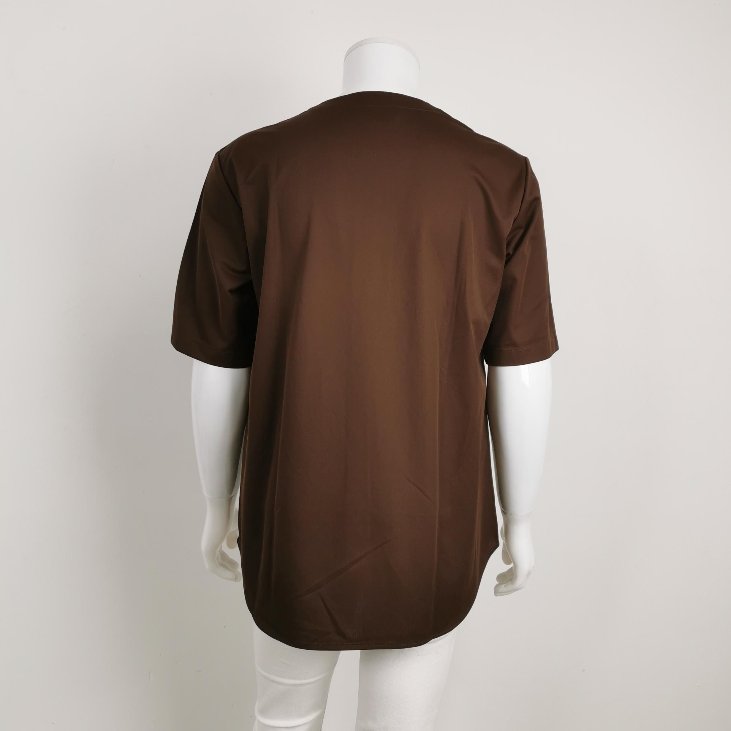 Acne Studios Acne Studios Brown V-Neck Short Sleeve Shirt EU 46 Size US S / EU 44-46 / 1 - 2 Thumbnail