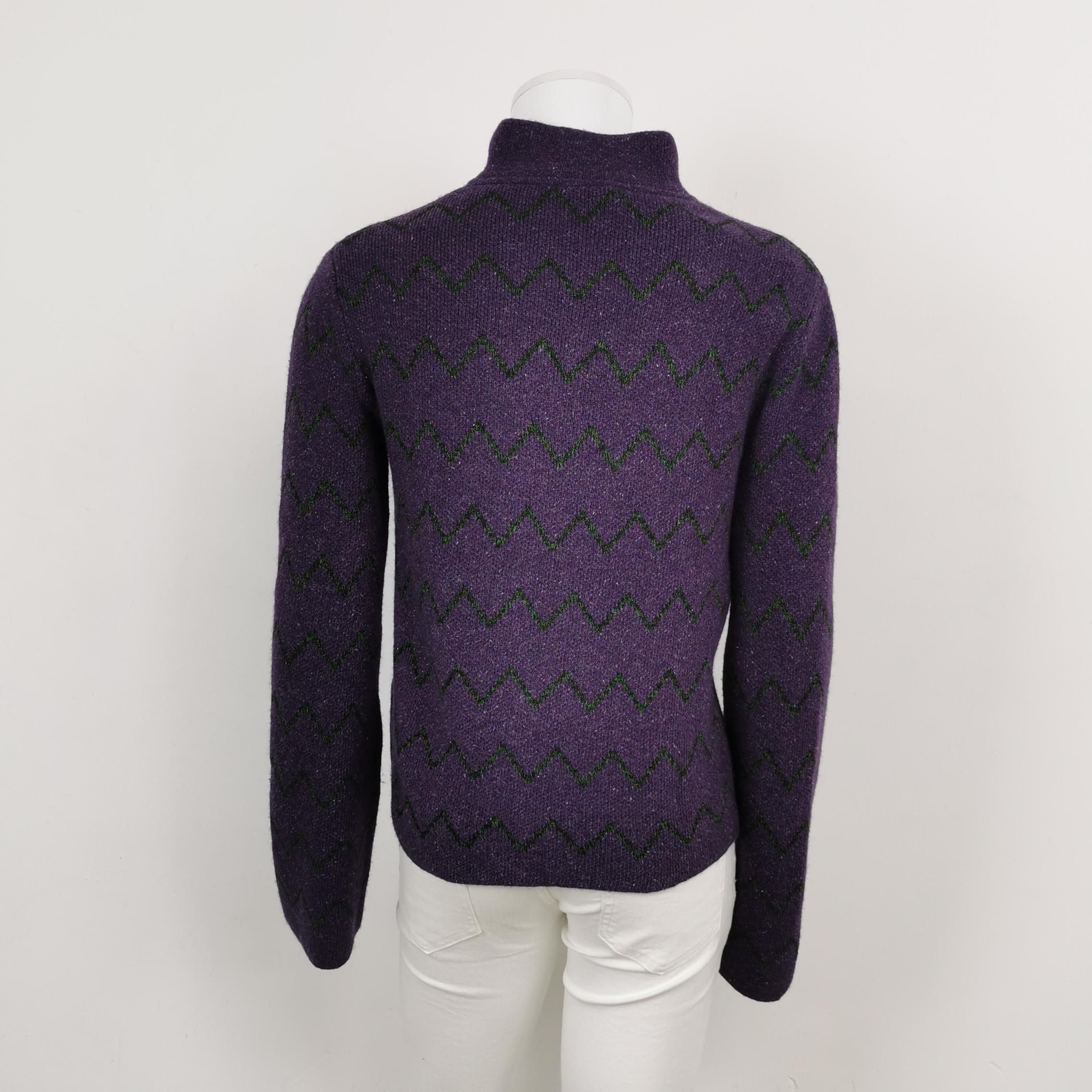 Acne Studios Acne Studios Zigzag Knit V-Neck Sweater S Size US S / EU 44-46 / 1 - 2 Thumbnail
