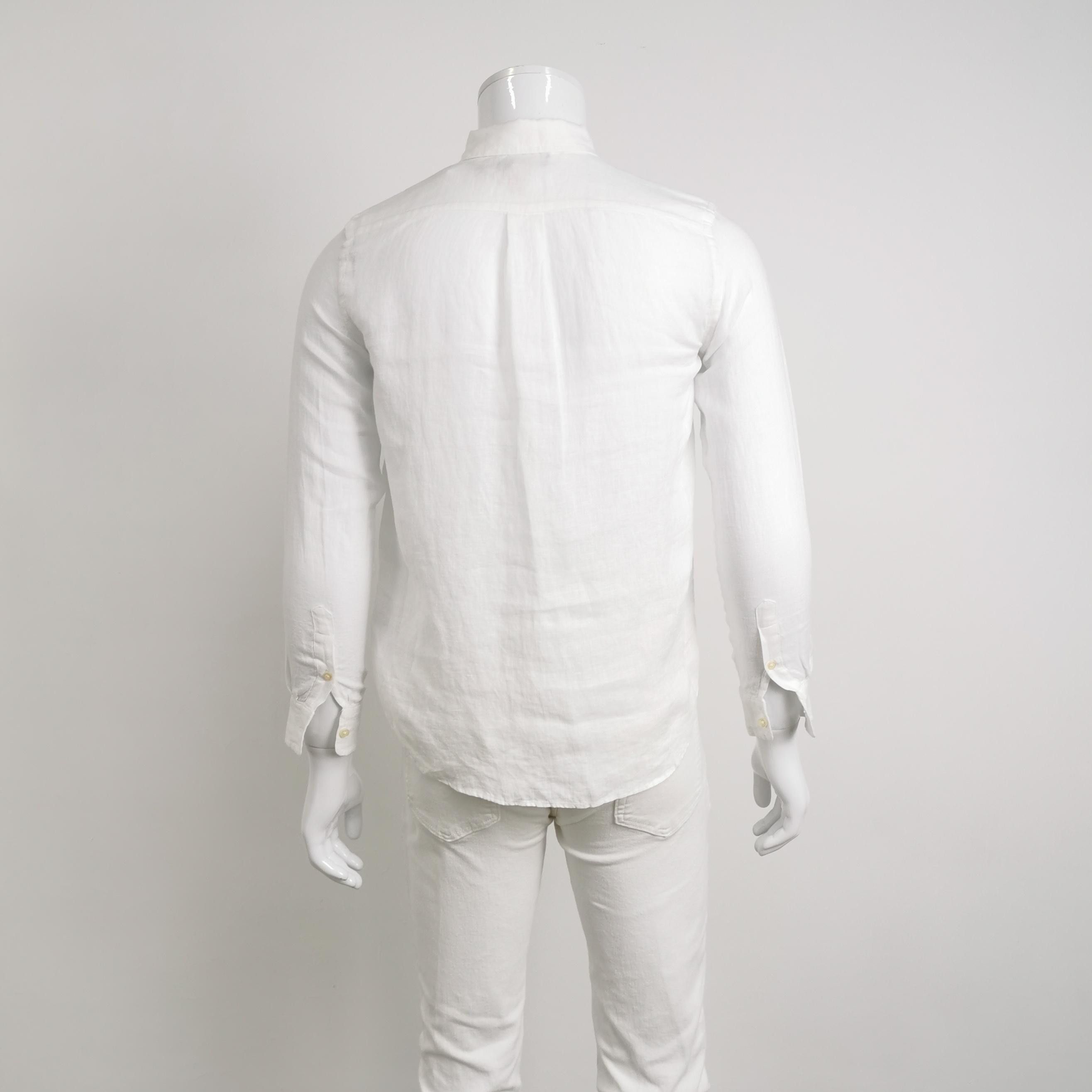 Polo Ralph Lauren Polo Ralph Lauren White Linen Shirt XS Size US XS / EU 42 / 0 - 2 Thumbnail