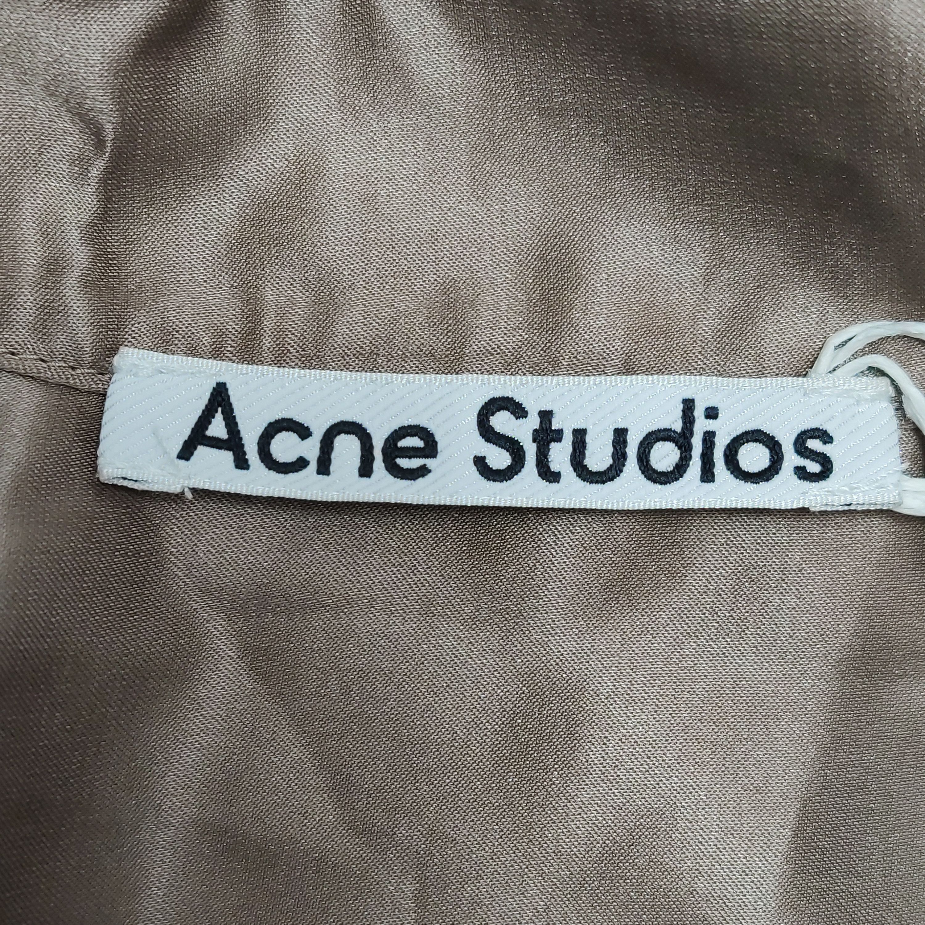 Acne Studios Acne Studios Silk Blend Brown Button Up Shirt 32 Size XXS / US 00 / IT 34 - 4 Thumbnail