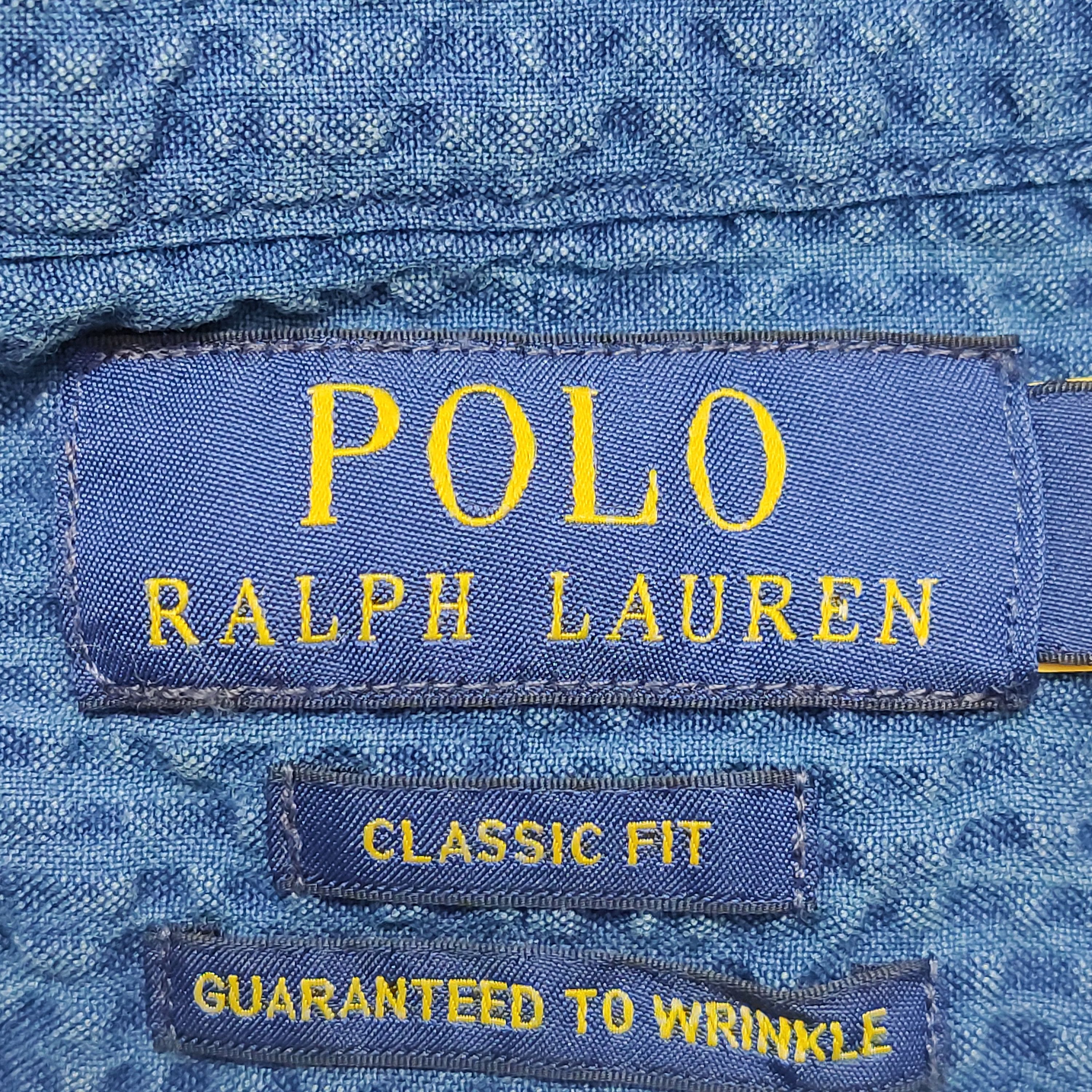 Polo Ralph Lauren Polo Ralph Lauren Blue Pattern Short Sleeve Shirt XS Size US XS / EU 42 / 0 - 6 Thumbnail