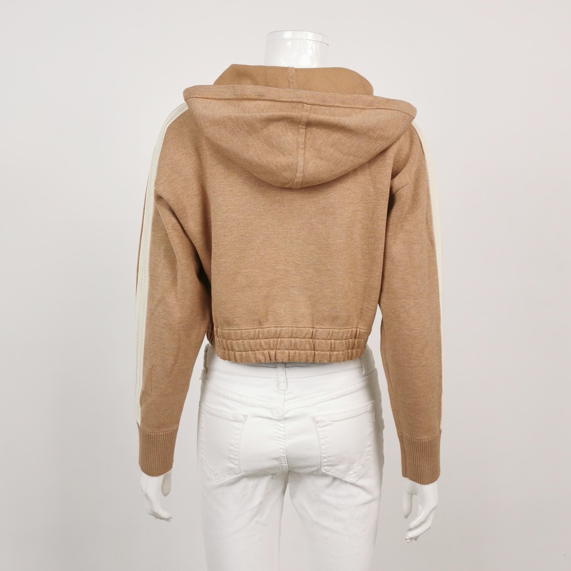 Sandro Sandro Cropped Logo Zip Hoodie FR 36 Size XS / US 0-2 / IT 36-38 - 2 Thumbnail