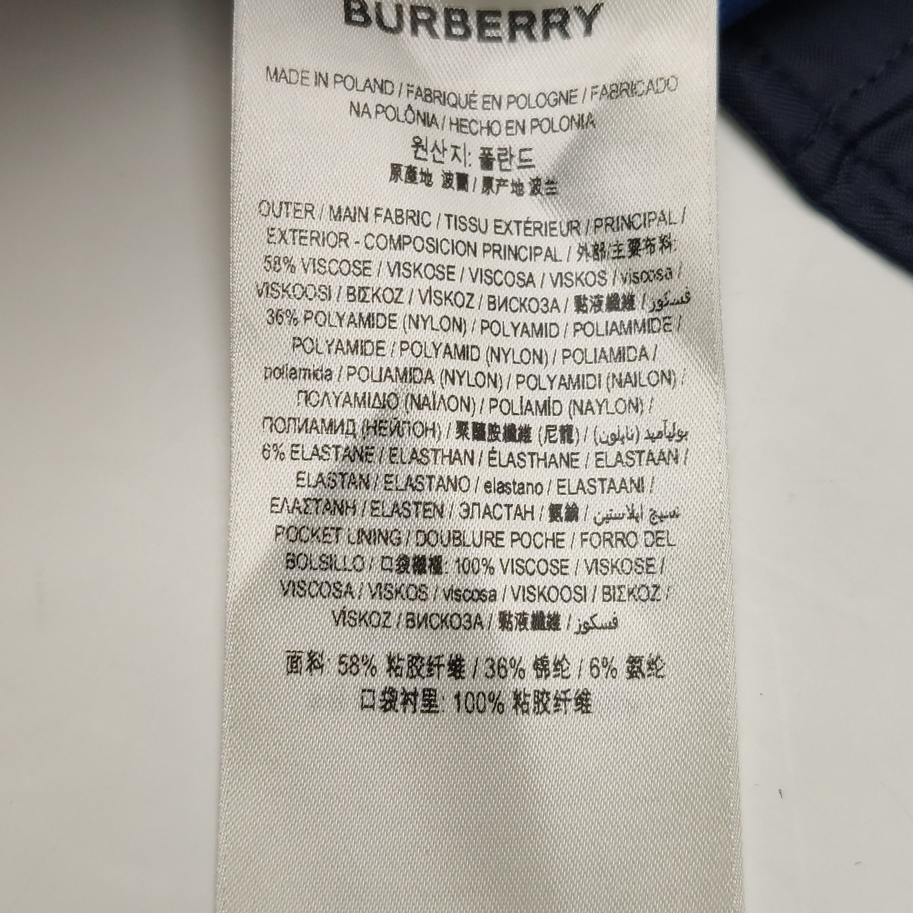 Burberry Burberry Blue Solid Trousers US 0 Size 24" / US 00 / IT 34 - 8 Thumbnail