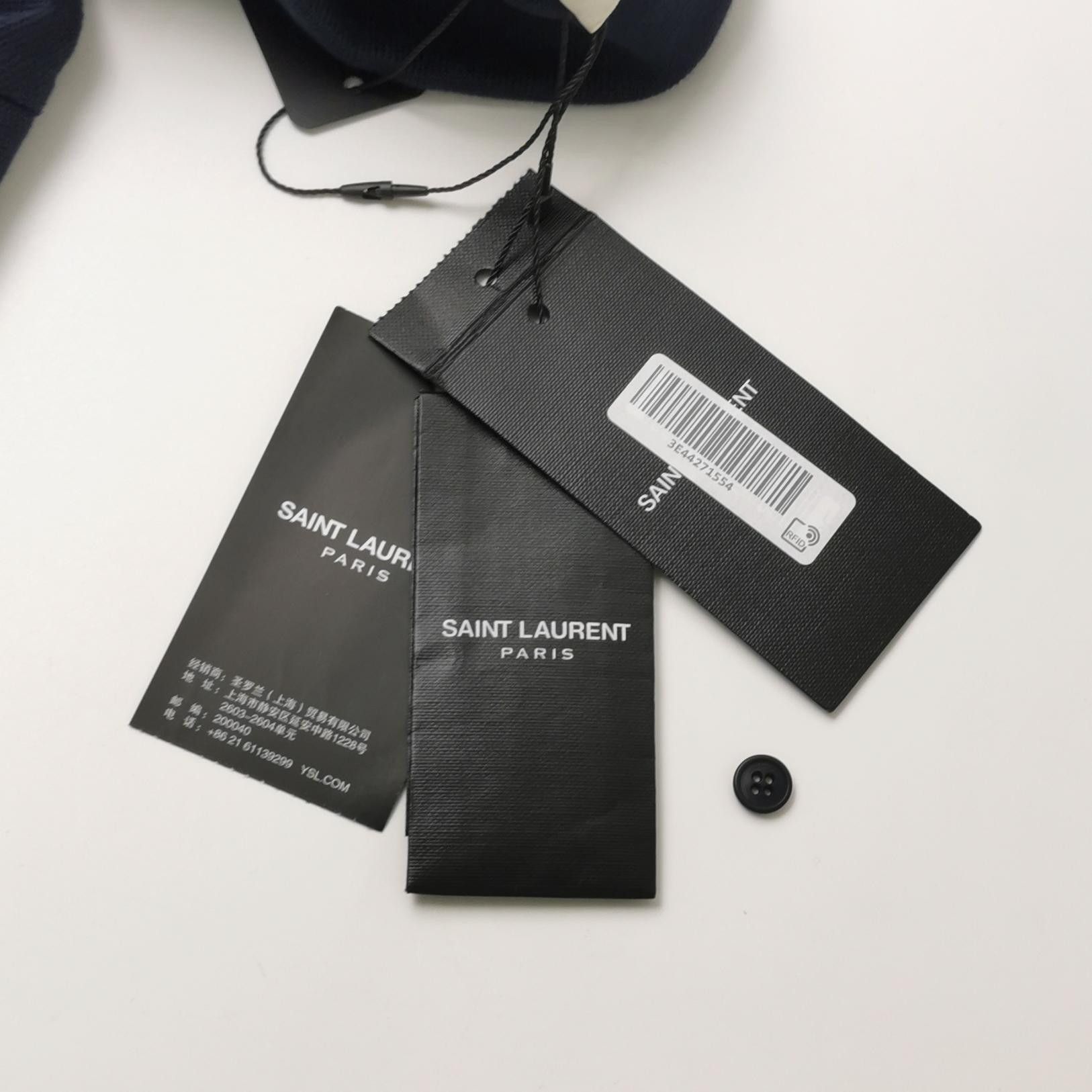 Saint Laurent Paris Saint Laurent Navy Pique Polo Shirt US S Size US S / EU 44-46 / 1 - 4 Thumbnail