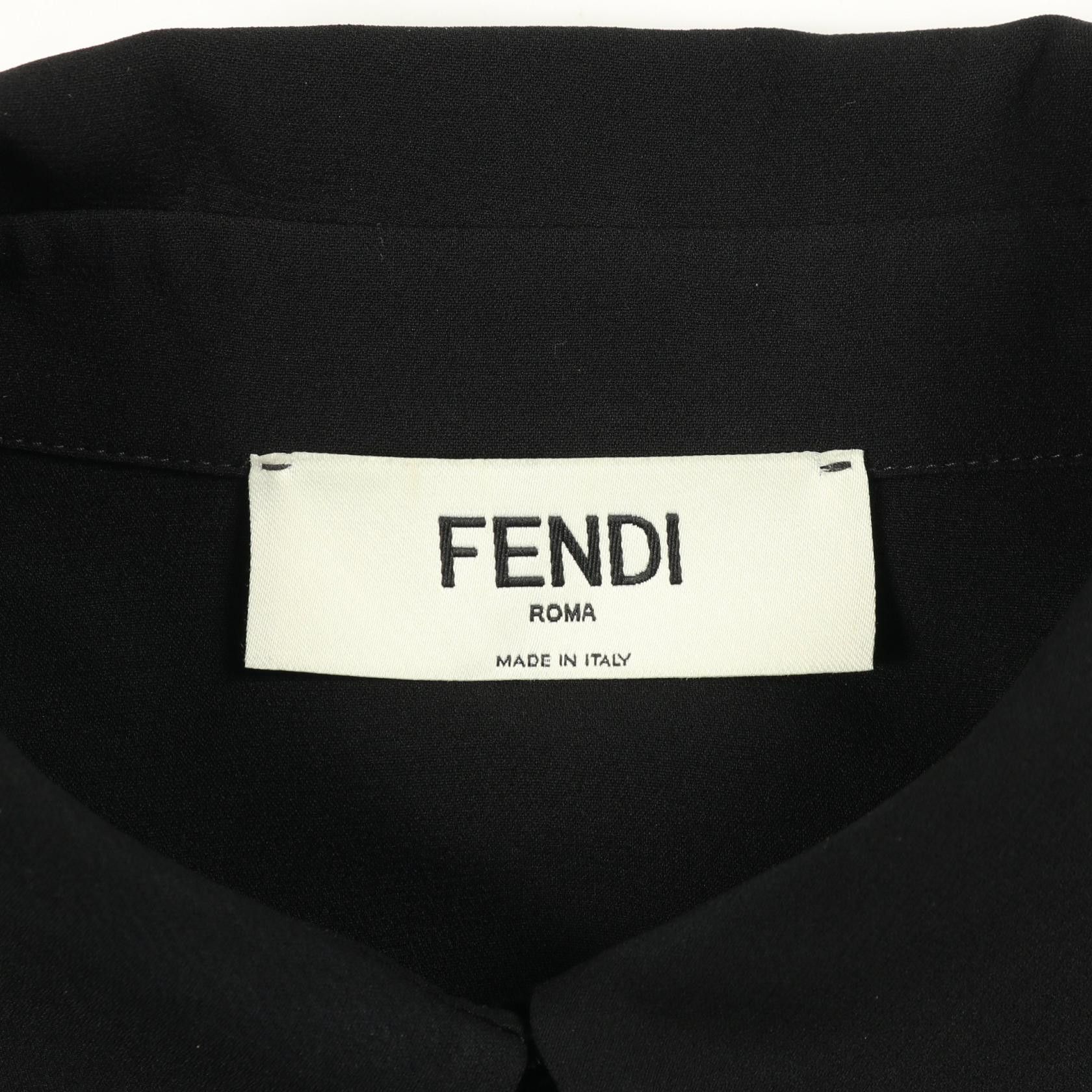 Fendi Fendi Fendi Silk Polo Shirt Textile Tops DUTY FREE for USA Size ONE SIZE - 3 Thumbnail