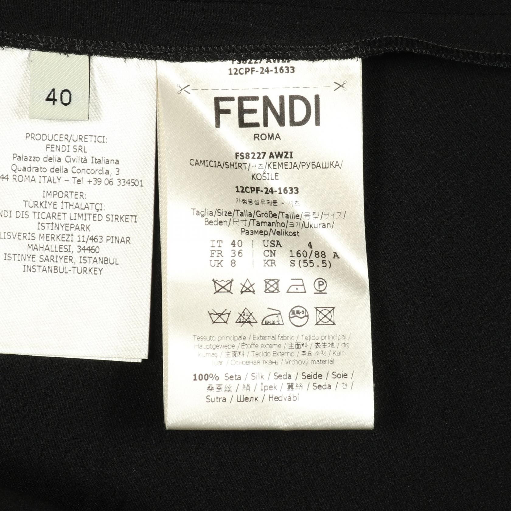 Fendi Fendi Fendi Silk Polo Shirt Textile Tops DUTY FREE for USA Size ONE SIZE - 4 Thumbnail
