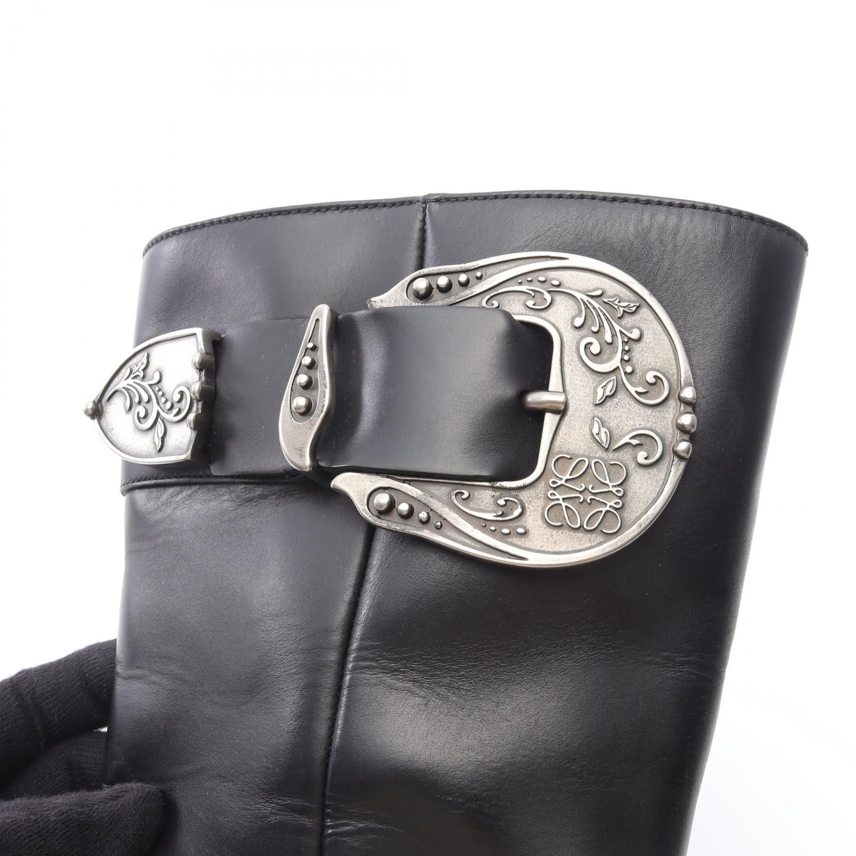 Loewe Loewe Loewe Anagram Leather Boots Leather Shoes DUTY FREE for USA Size ONE SIZE - 9 Thumbnail