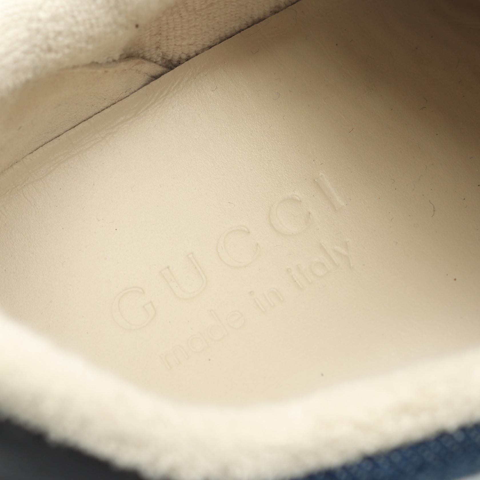 Gucci Gucci Gucci Screener Denim Leather Sneakers Leather Shoes 771097 DUTY FREE for USA Size ONE SIZE - 5 Thumbnail