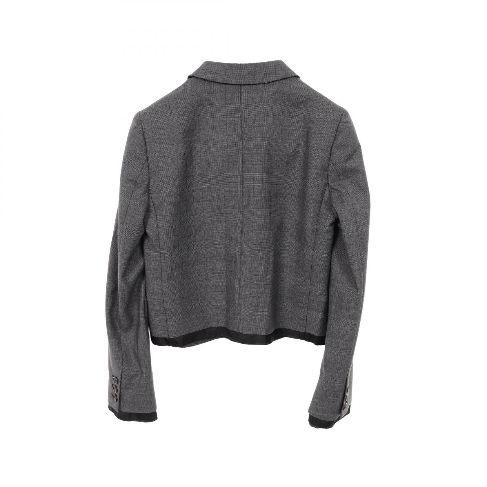 Miu Miu Miu Miu Miu Miu Prince of Wales Check Wool Jacket Textile Outerwear DUTY FREE for USA Size ONE SIZE - 2 Thumbnail
