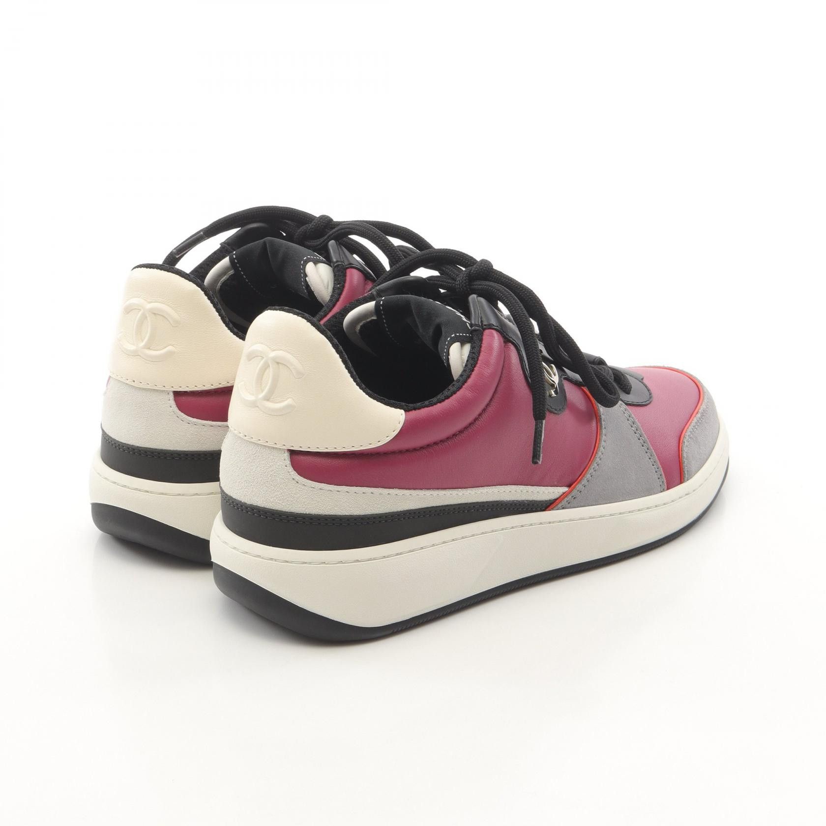 Chanel Chanel CHANEL Coco Mark Leather Fabric Sneakers Leather Shoes G45212 DUTY FREE for USA Size ONE SIZE - 2 Thumbnail