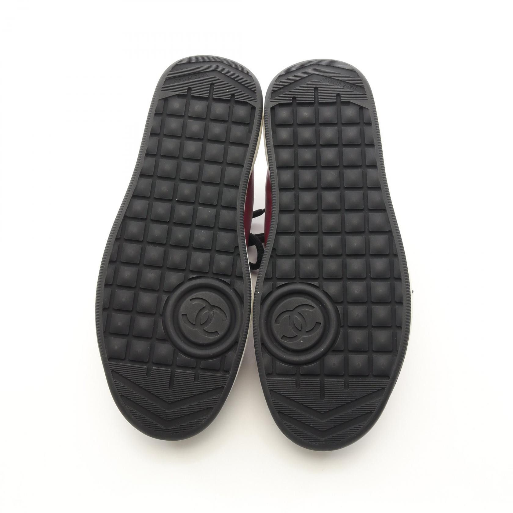 Chanel Chanel CHANEL Coco Mark Leather Fabric Sneakers Leather Shoes G45212 DUTY FREE for USA Size ONE SIZE - 4 Thumbnail