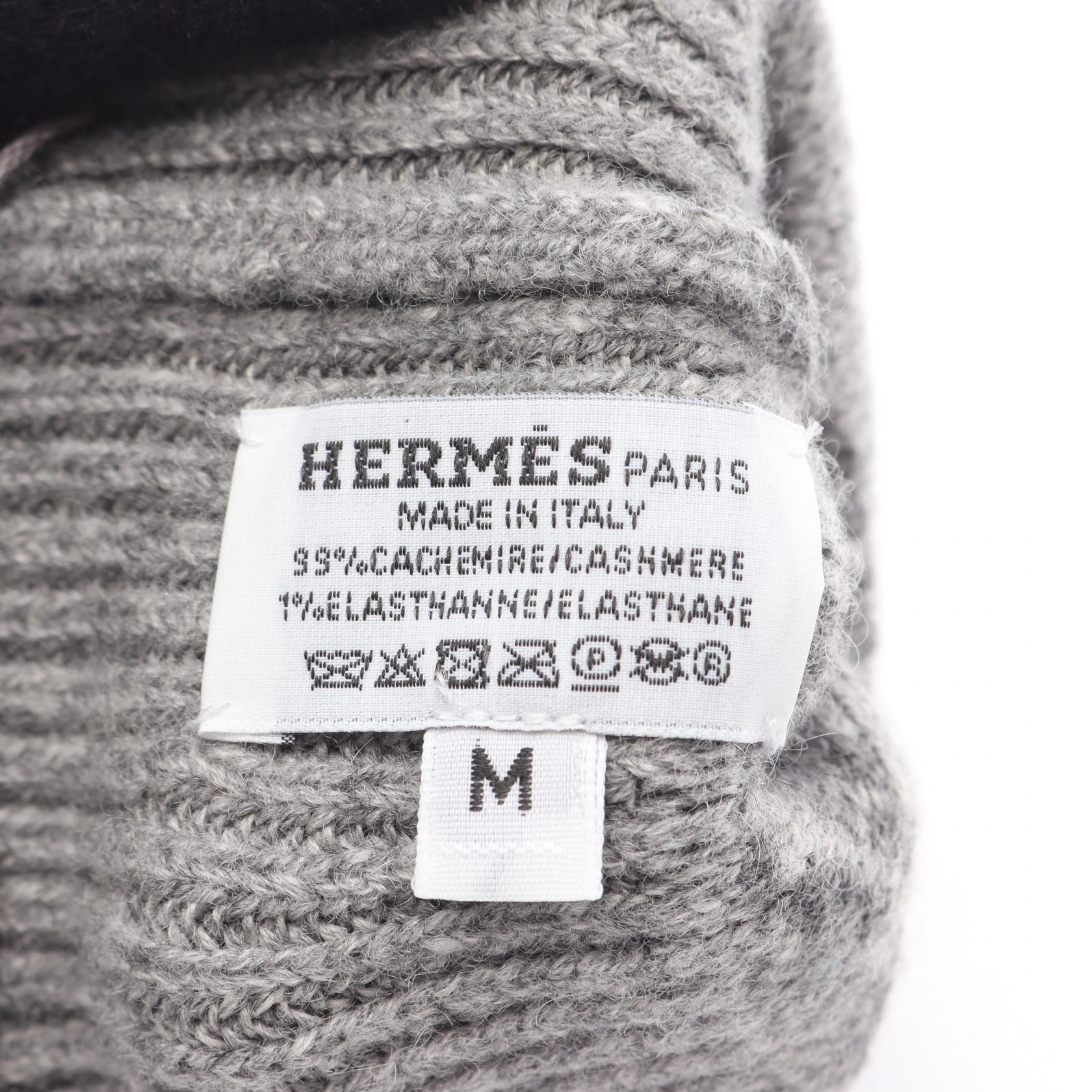 Hermes Hermes Hermes Heaven Chaine d’Ancre Charbon Flannel Cashmere Gloves Textile Gloves DUTY FREE for USA Size ONE SIZE - 3 Thumbnail