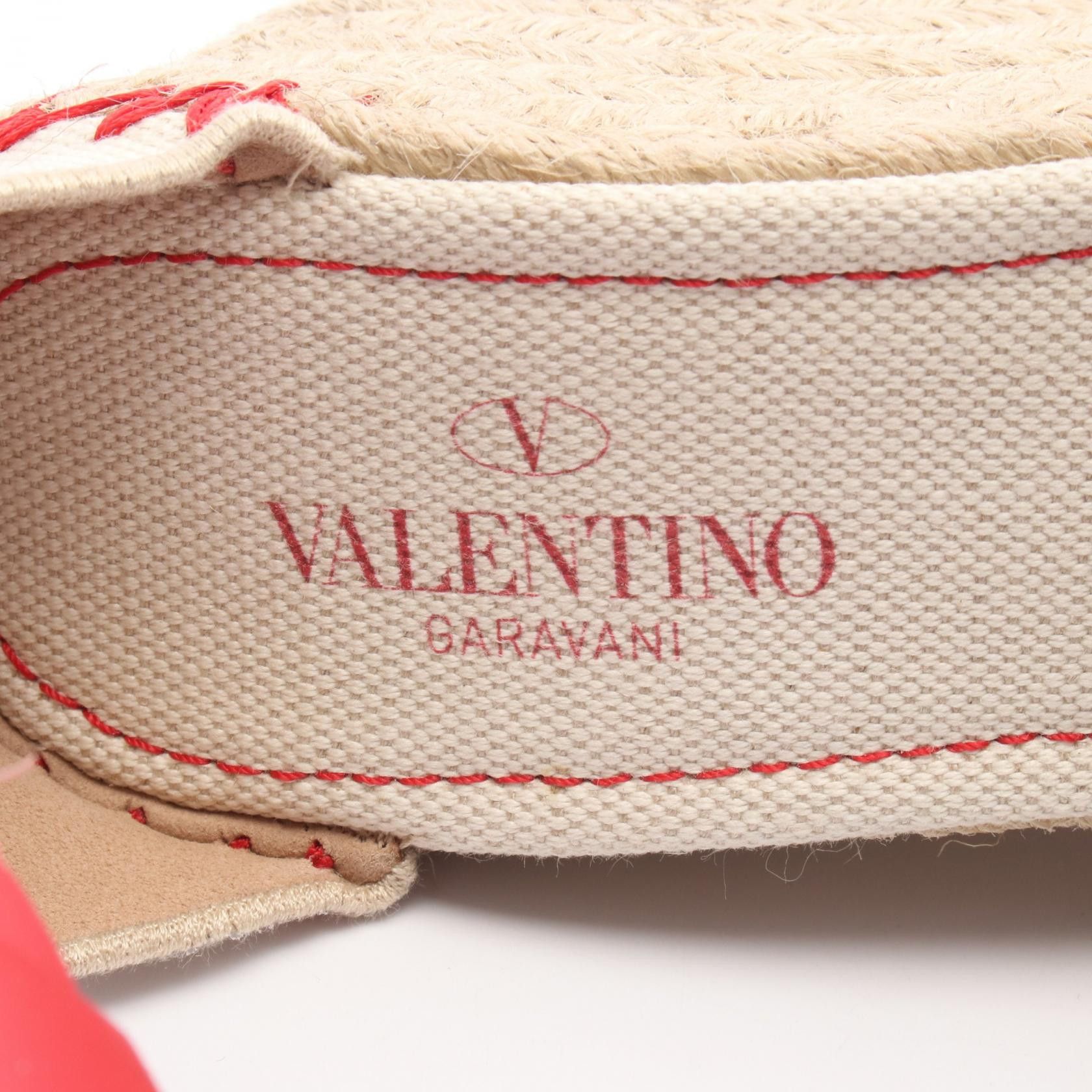 Valentino Valentino Valentino Garavani ATELIER Canvas Leather Sandals Leather Shoes DUTY FREE for USA Size ONE SIZE - 5 Thumbnail