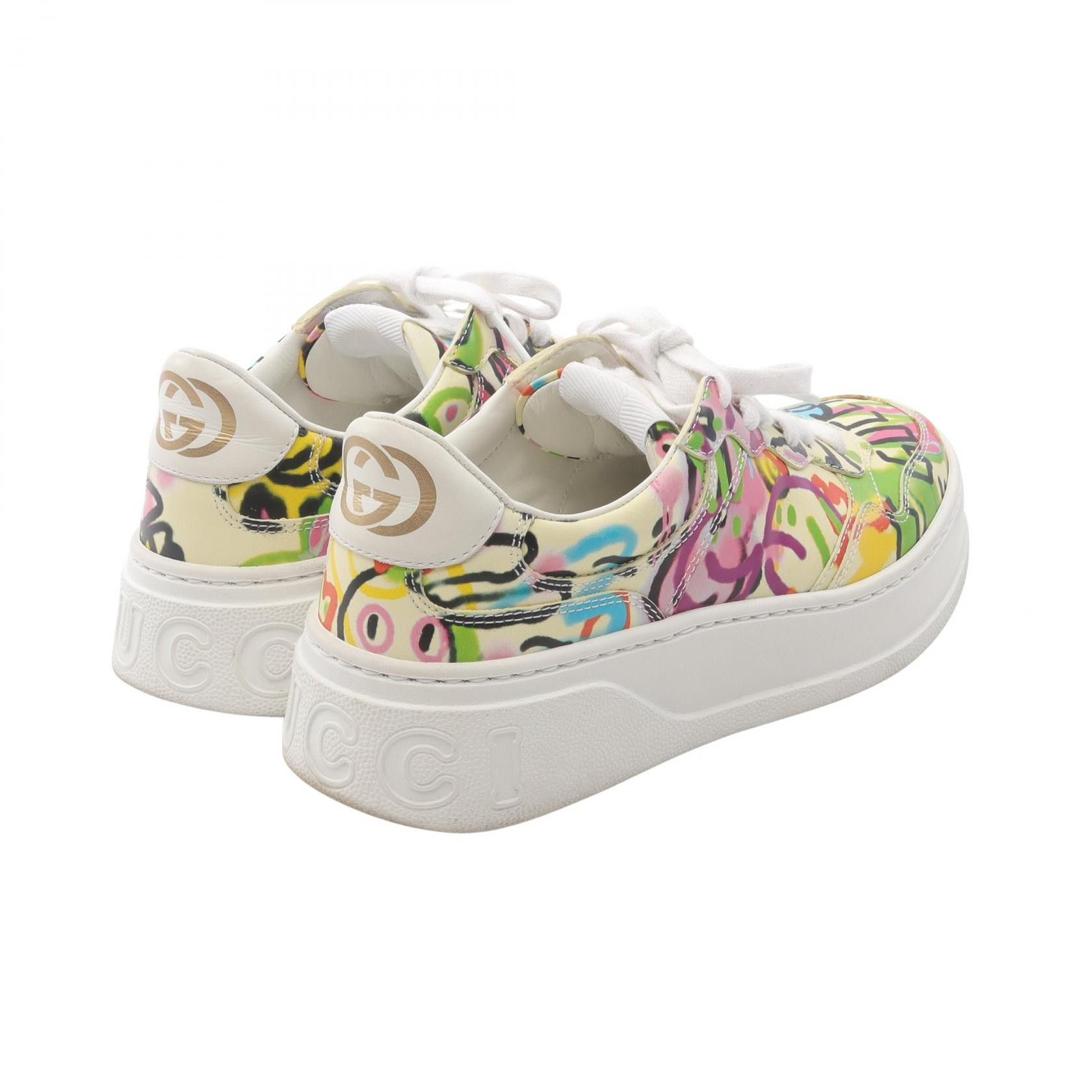 Gucci Gucci Gucci Interlocking G Leather Sneakers Leather Shoes 727847 DUTY FREE for USA Size ONE SIZE - 2 Thumbnail