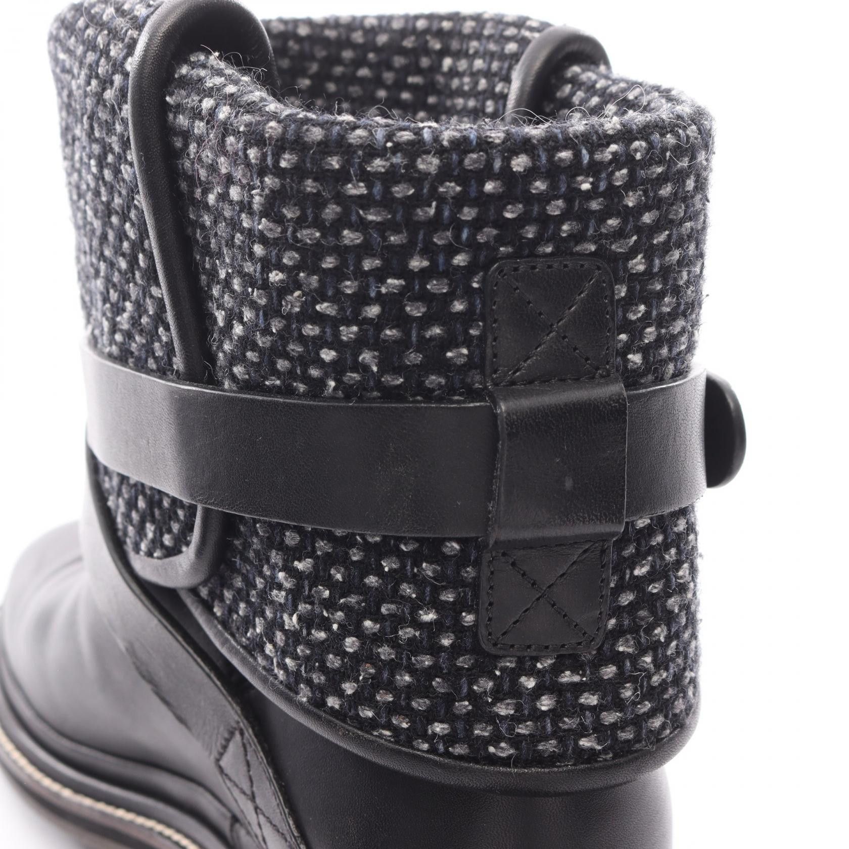Chanel Chanel Chanel Coco Mark Fabric Leather Boots Leather Shoes G30155 DUTY FREE for USA Size ONE SIZE - 8 Thumbnail