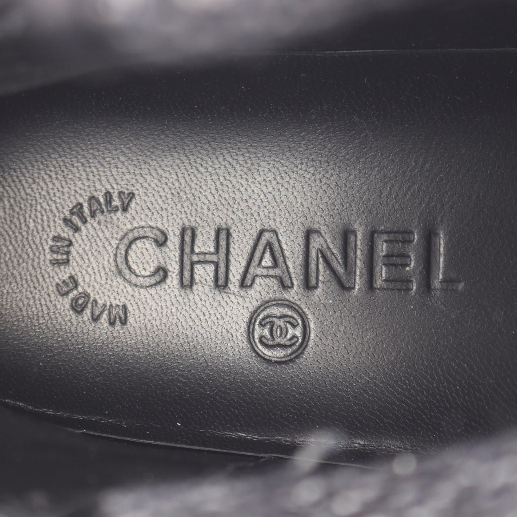 Chanel Chanel Chanel Coco Mark Fabric Leather Boots Leather Shoes G30155 DUTY FREE for USA Size ONE SIZE - 5 Thumbnail