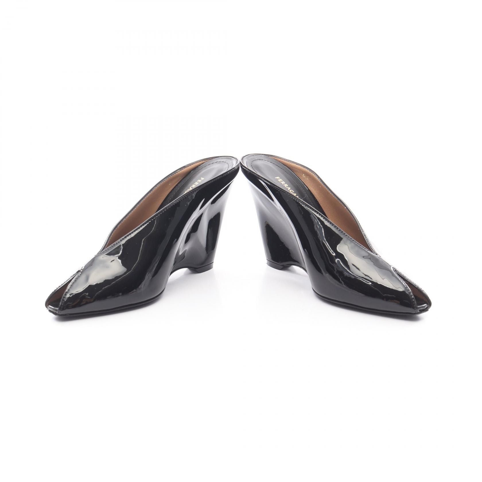 Salvatore Ferragamo Salvatore Ferragamo Salvatore Ferragamo Patent Leather Open Toe Pumps Leather Shoes DUTY FREE for USA Size ONE SIZE - 3 Thumbnail
