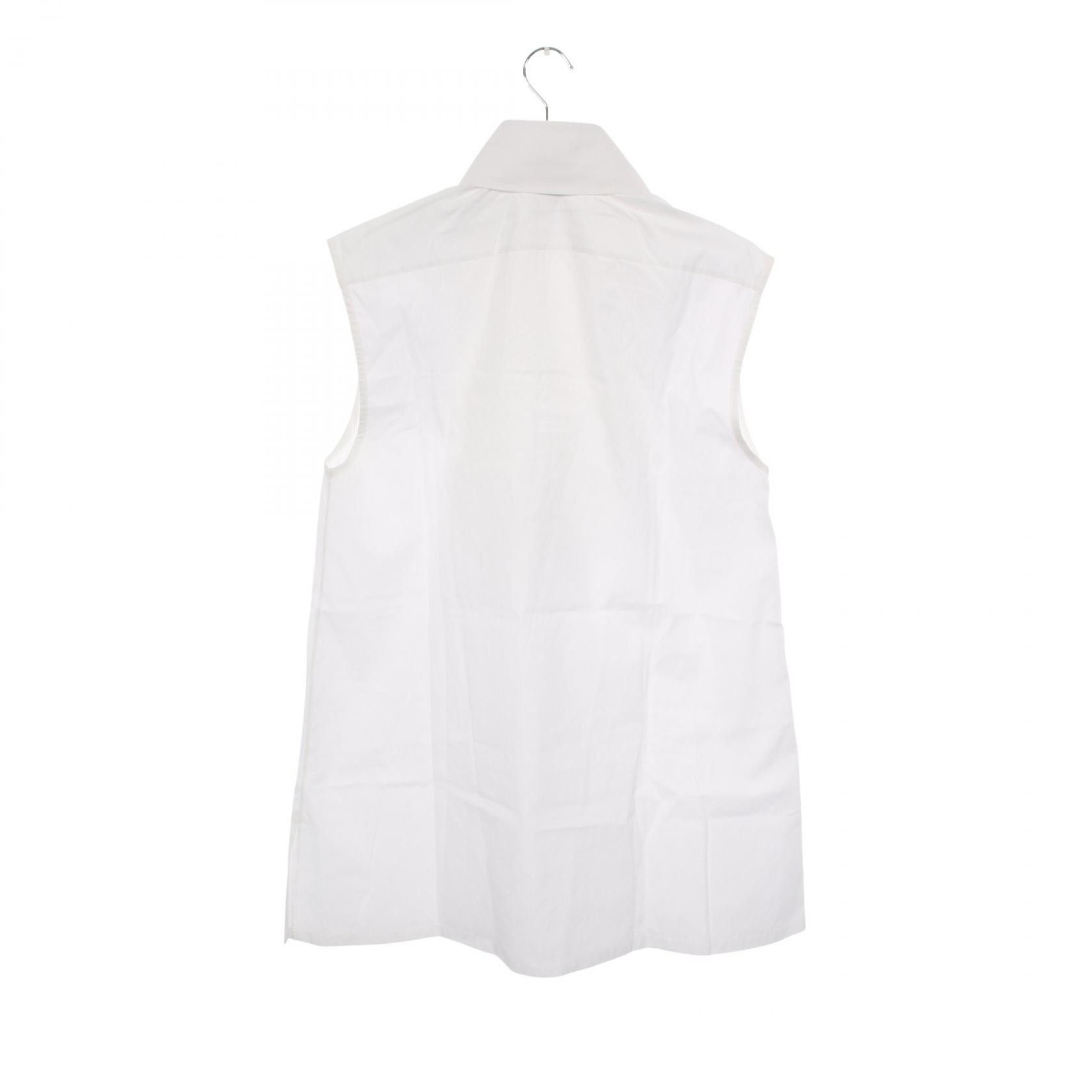 Chanel Chanel Chanel Frill Cotton Shirt Textile Tops P47716V12141 DUTY FREE for USA Size ONE SIZE - 3 Thumbnail