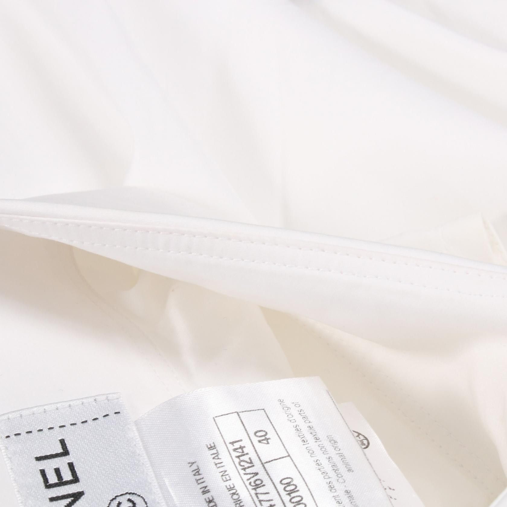 Chanel Chanel Chanel Frill Cotton Shirt Textile Tops P47716V12141 DUTY FREE for USA Size ONE SIZE - 9 Thumbnail
