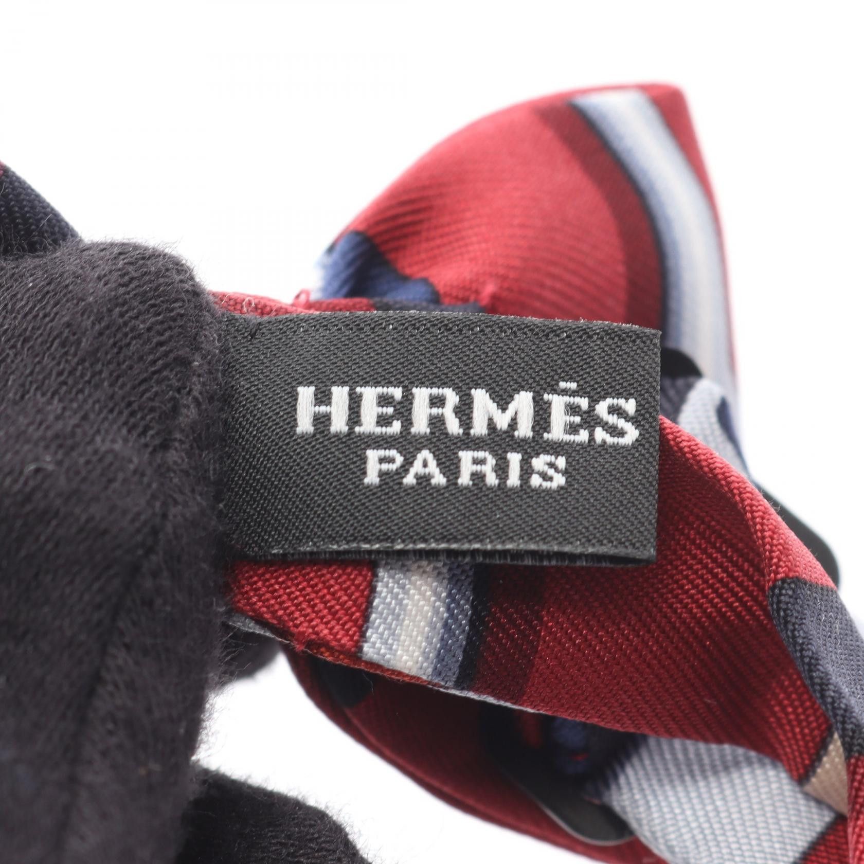 Hermes Hermes Hermes Noue Papillon Silk Tie Textile Necktie DUTY FREE for USA Size ONE SIZE - 3 Thumbnail