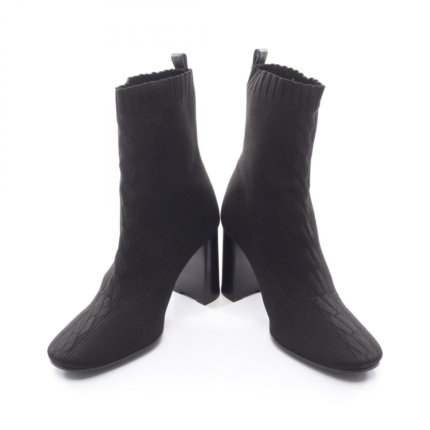 Hermes Hermes Hermes JENNA60 leather fabric boots Leather Shoes DUTY FREE for USA Size ONE SIZE - 3 Thumbnail