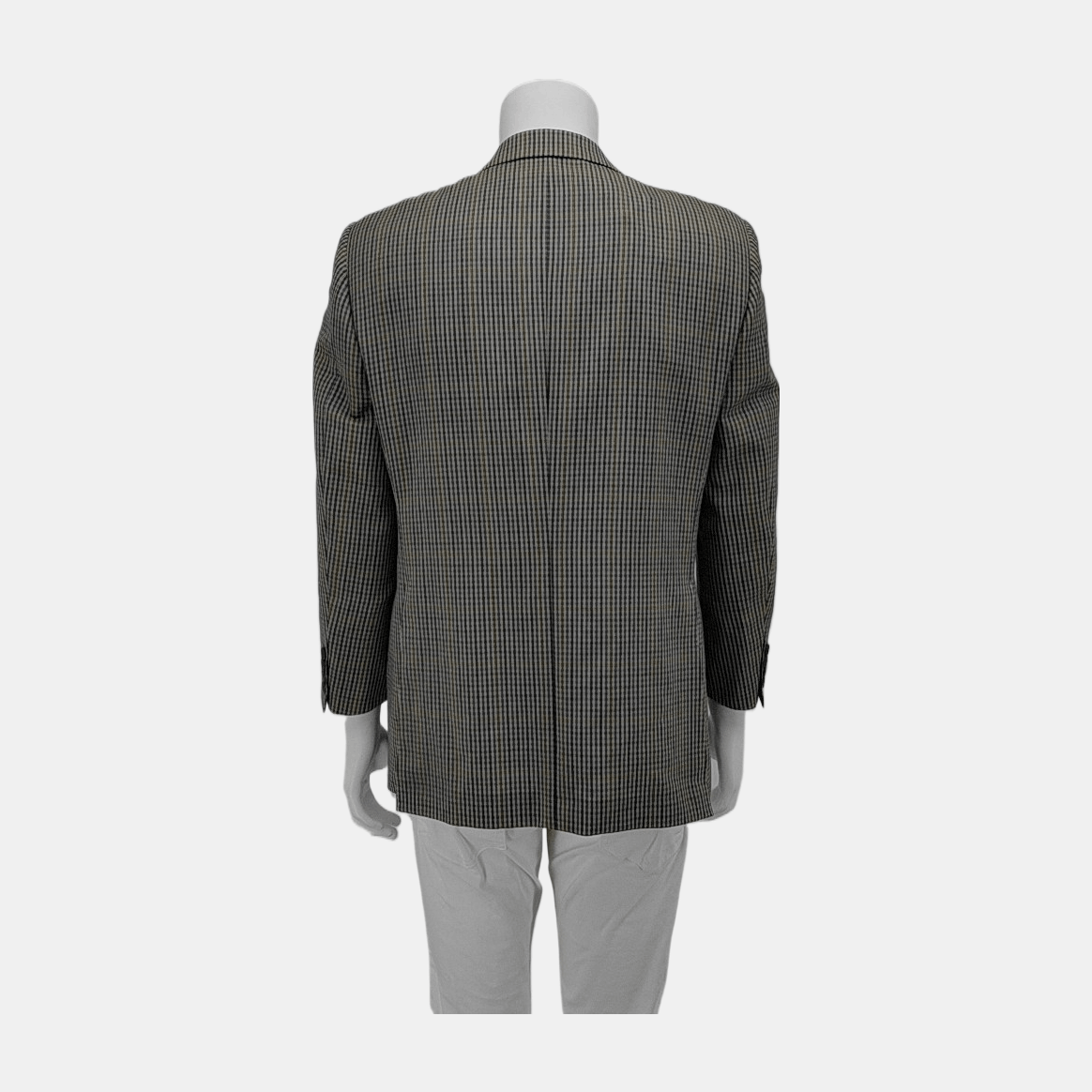 Burberry Burberry London Gray Checked Wool Blazer 38R Size 38R - 2 Thumbnail