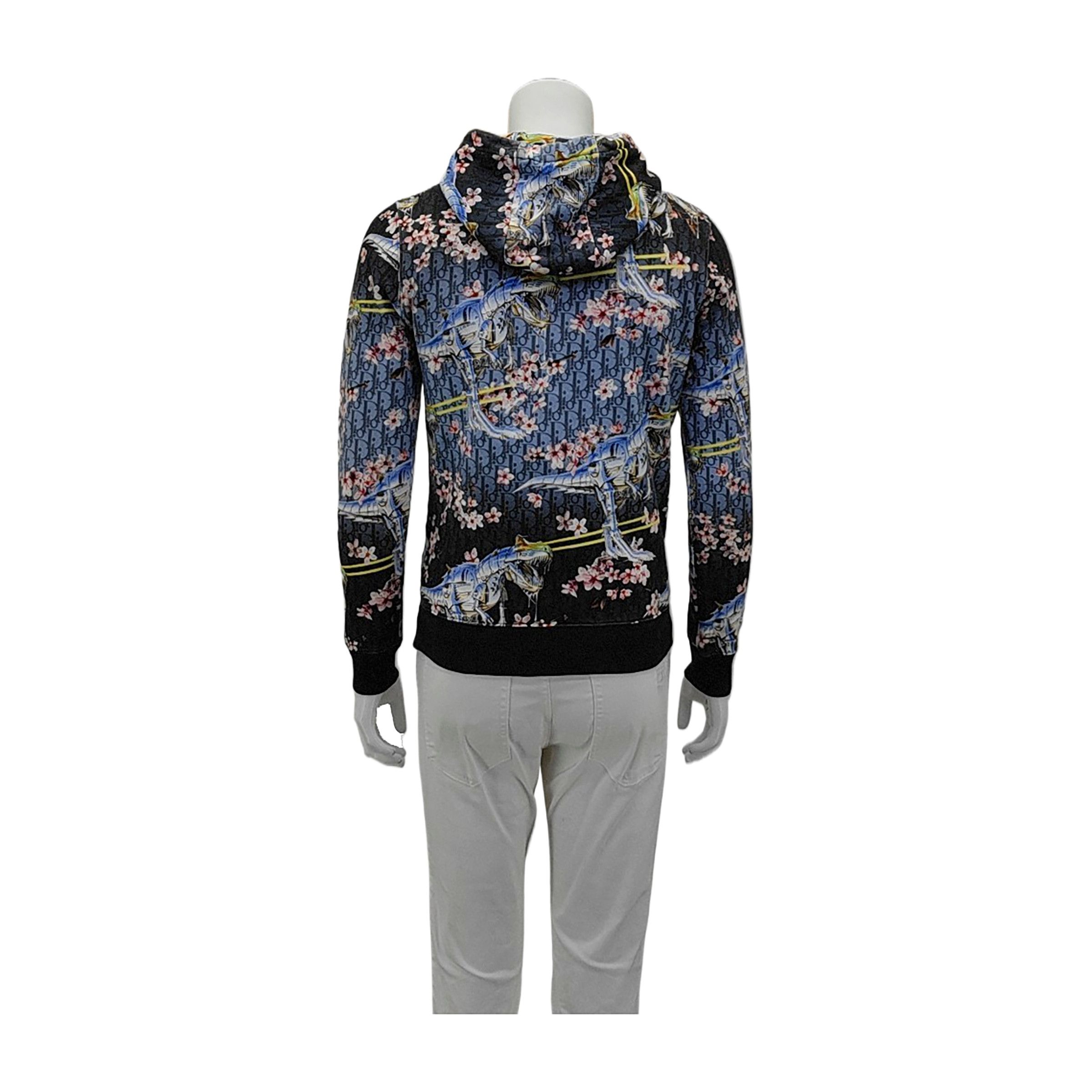 Dior Dior Homme Oblique Dinosaur Floral Hoodie XS Size US XS / EU 42 / 0 - 2 Thumbnail