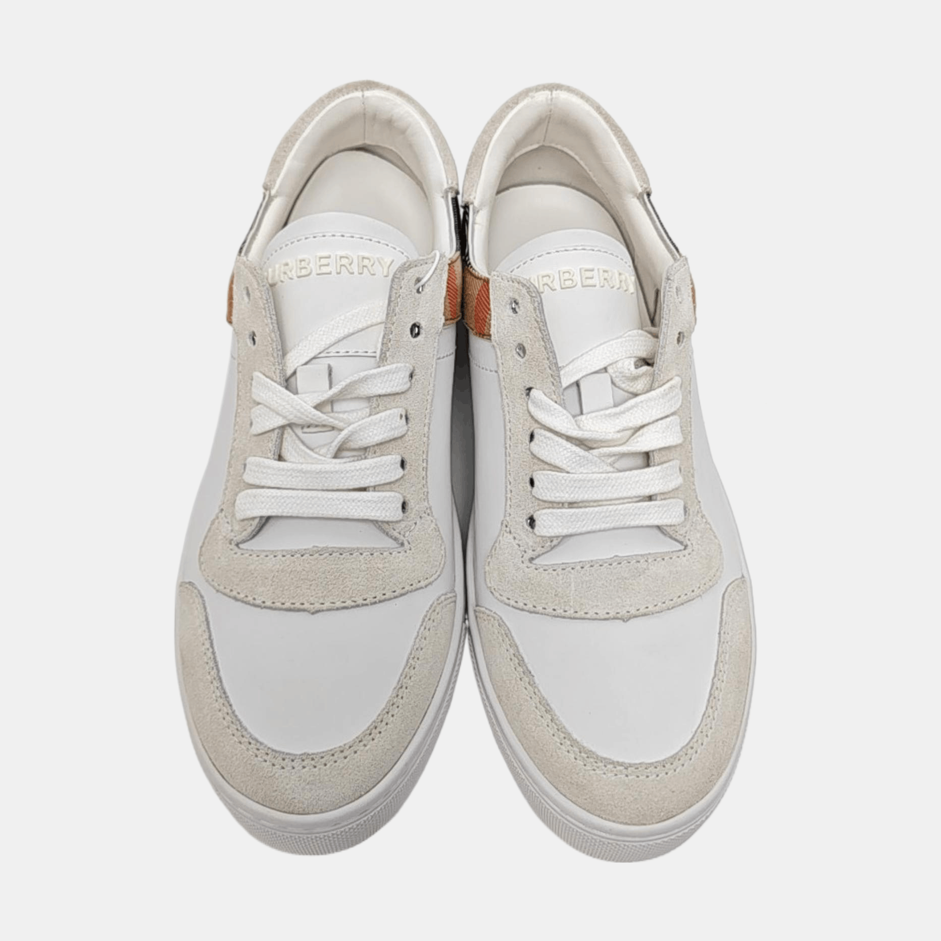Burberry Burberry Check Panel Leather Sneakers Size EU 39 Size US 6 / EU 39 - 3 Thumbnail