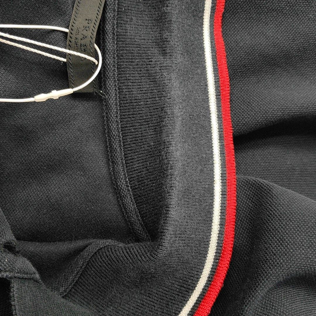 Prada Prada Striped Trim Cotton Polo Shirt Size S Size US S / EU 44-46 / 1 - 5 Thumbnail