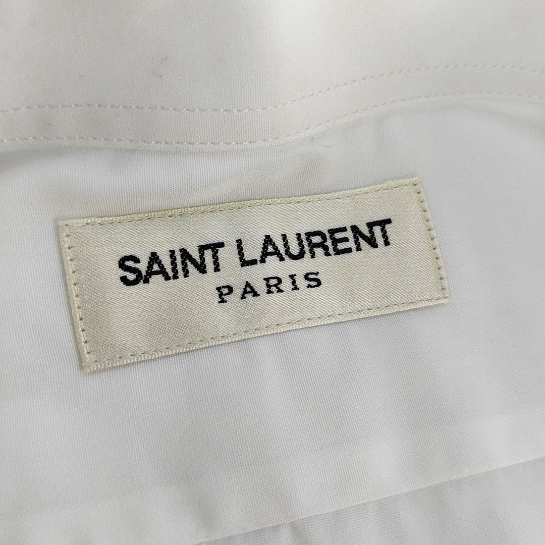 Saint Laurent Paris Saint Laurent White Cotton Long Sleeve Shirt 37 Size US S / EU 44-46 / 1 - 6 Thumbnail