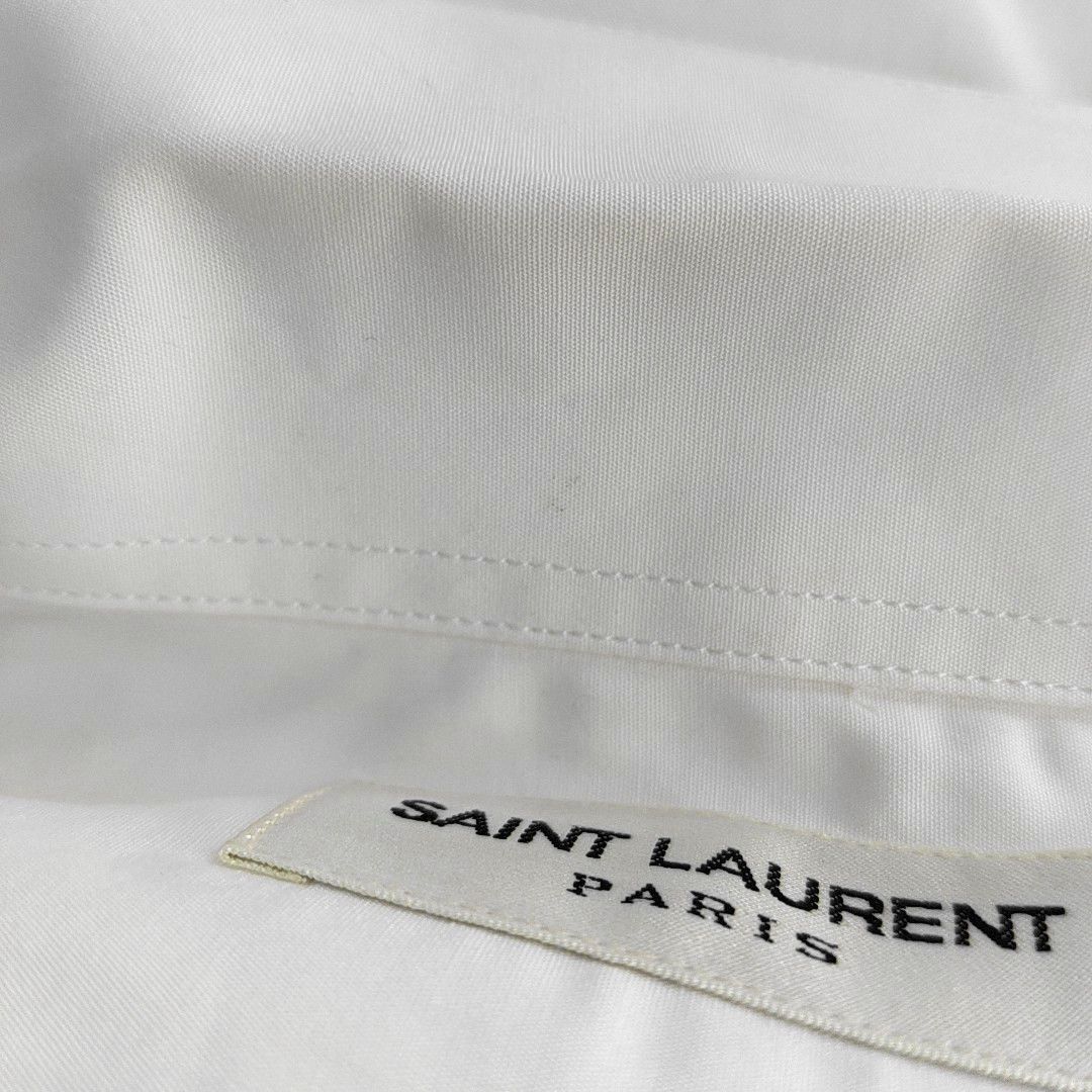 Saint Laurent Paris Saint Laurent White Cotton Long Sleeve Shirt 37 Size US S / EU 44-46 / 1 - 5 Thumbnail