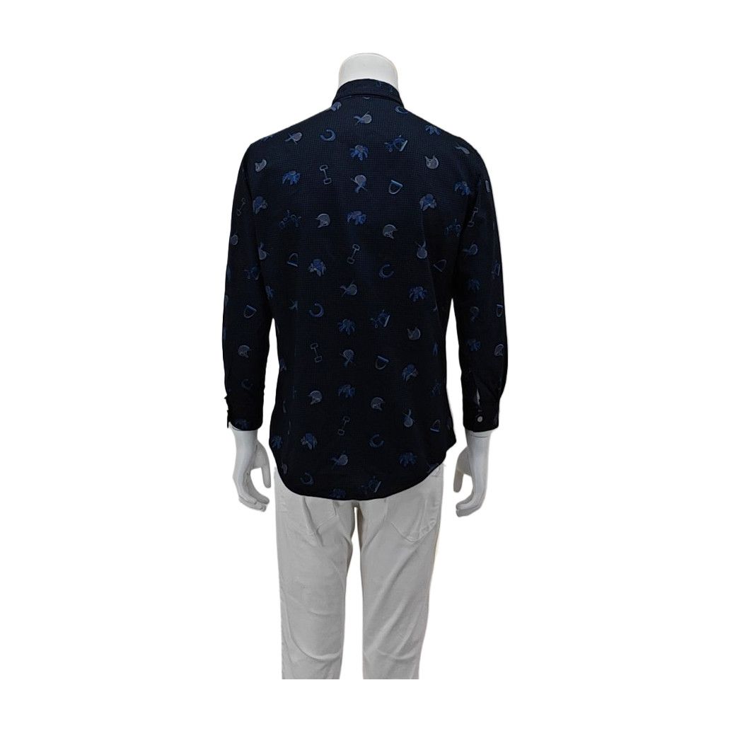 Hermes Hermès Equestrian Print Houndstooth Shirt 40 Size US XXS / EU 40 - 2 Thumbnail
