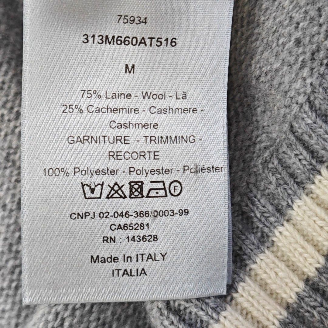 Dior Dior Homme Wool Cashmere Logo Sweater Size M Size US M / EU 48-50 / 2 - 4 Thumbnail